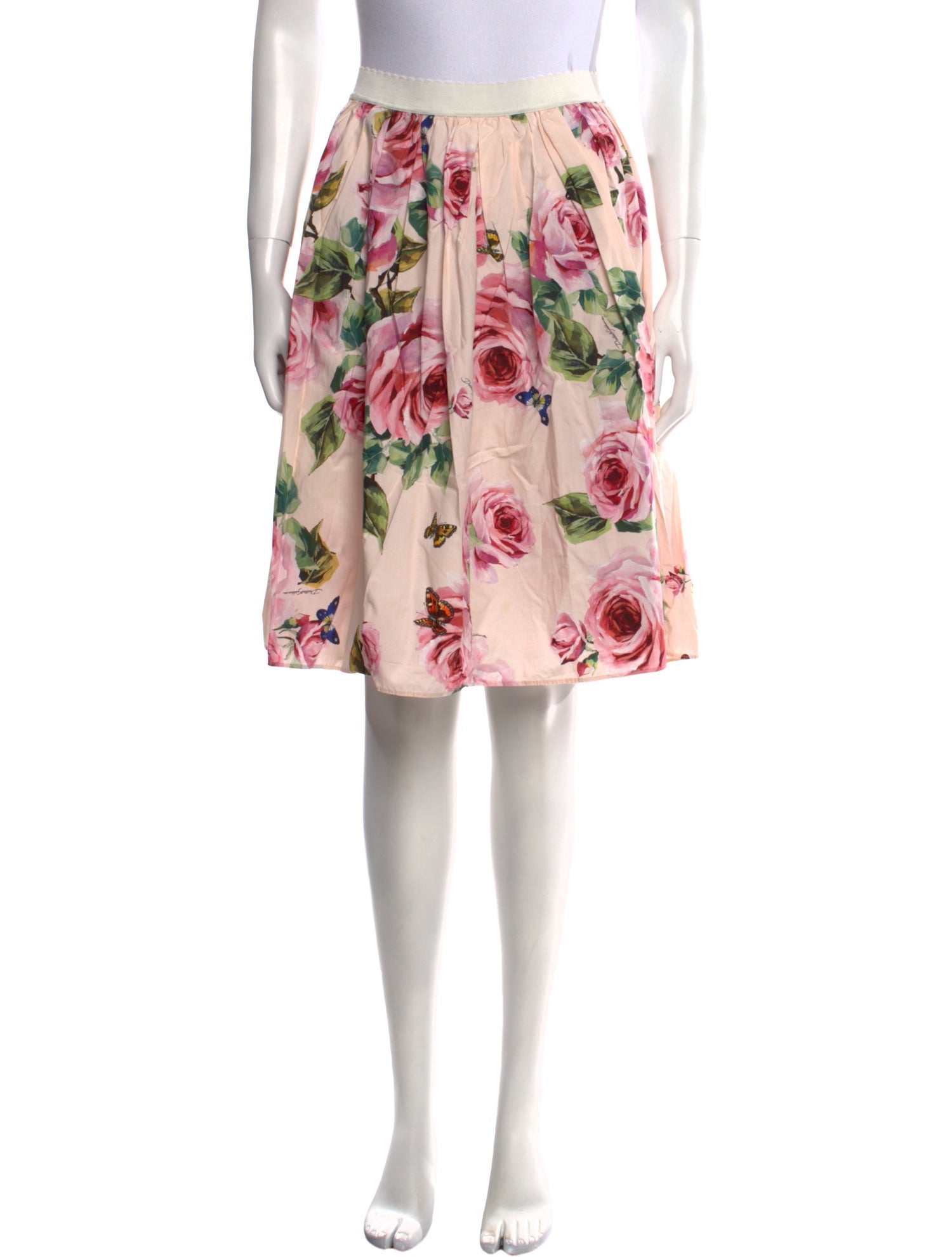 Dolce & Gabbana Floral Print Knee-Length Skirt