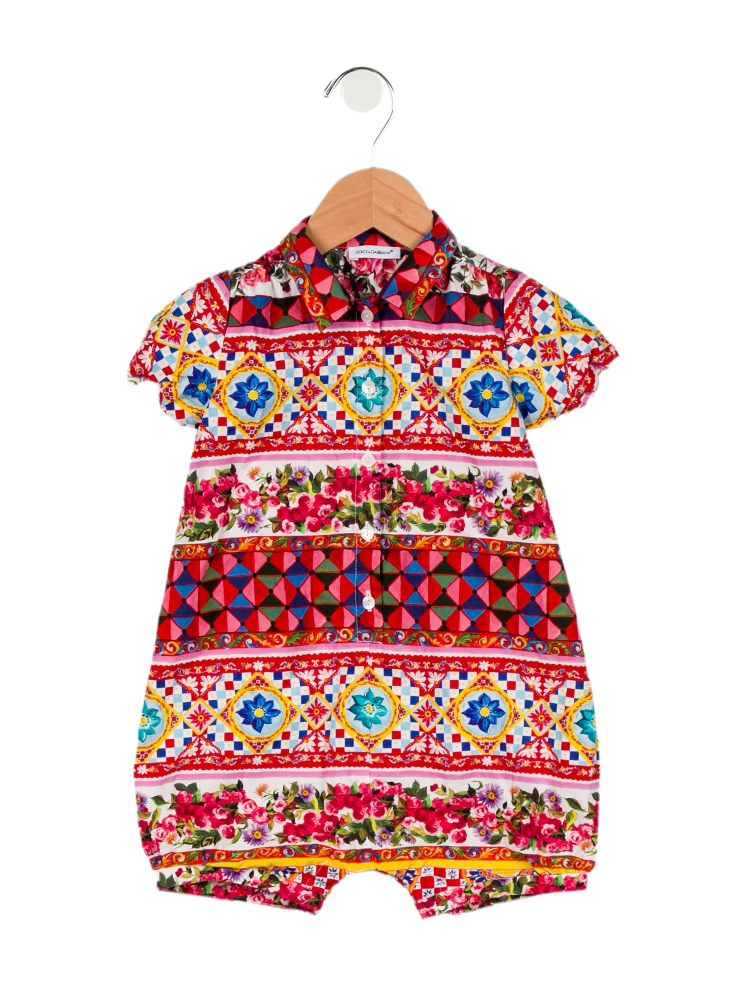 Dolce & Gabbana Infant Girls' Floral Printed Romper