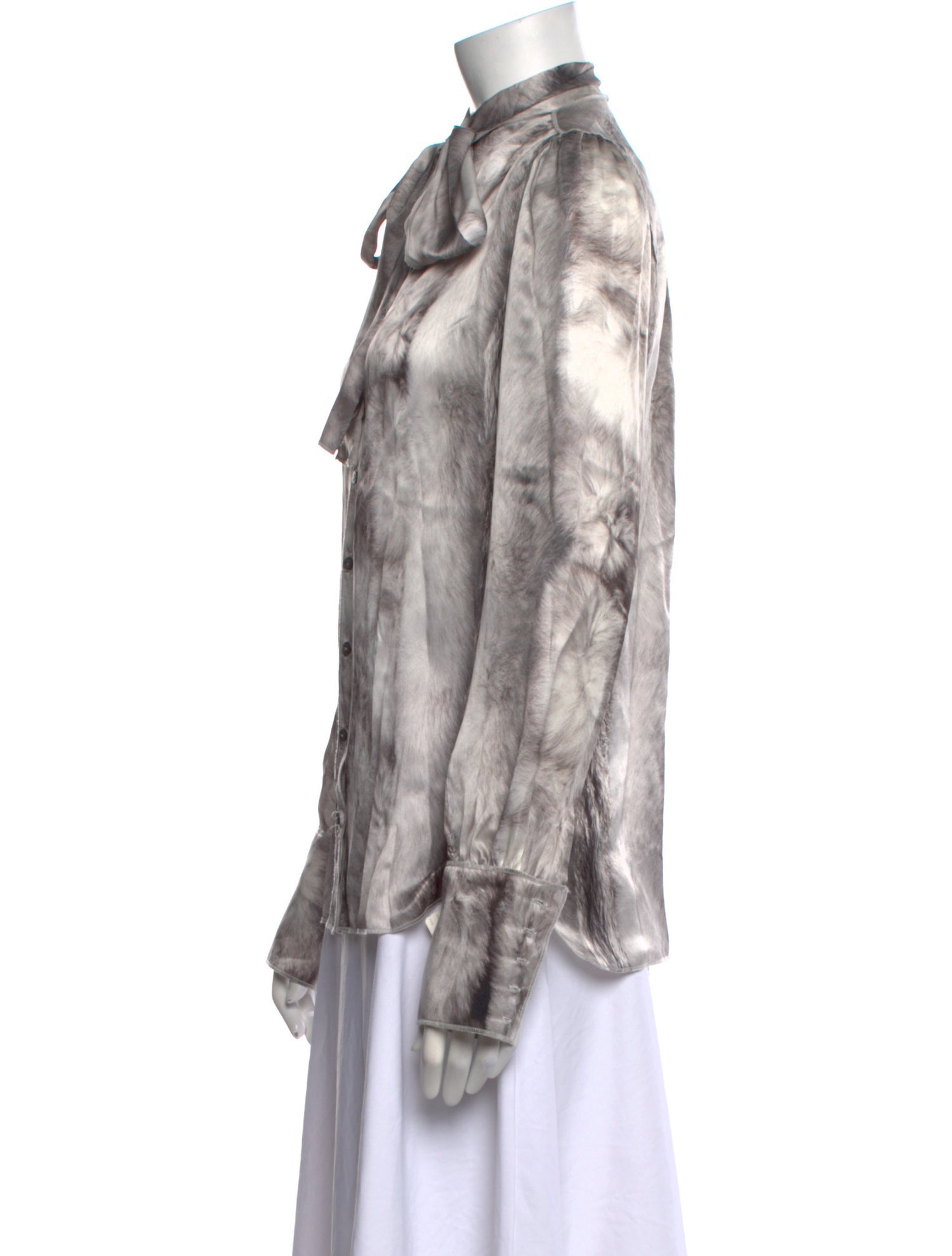 Dolce & Gabbana Silk Printed Button-Up Top w/ Tags