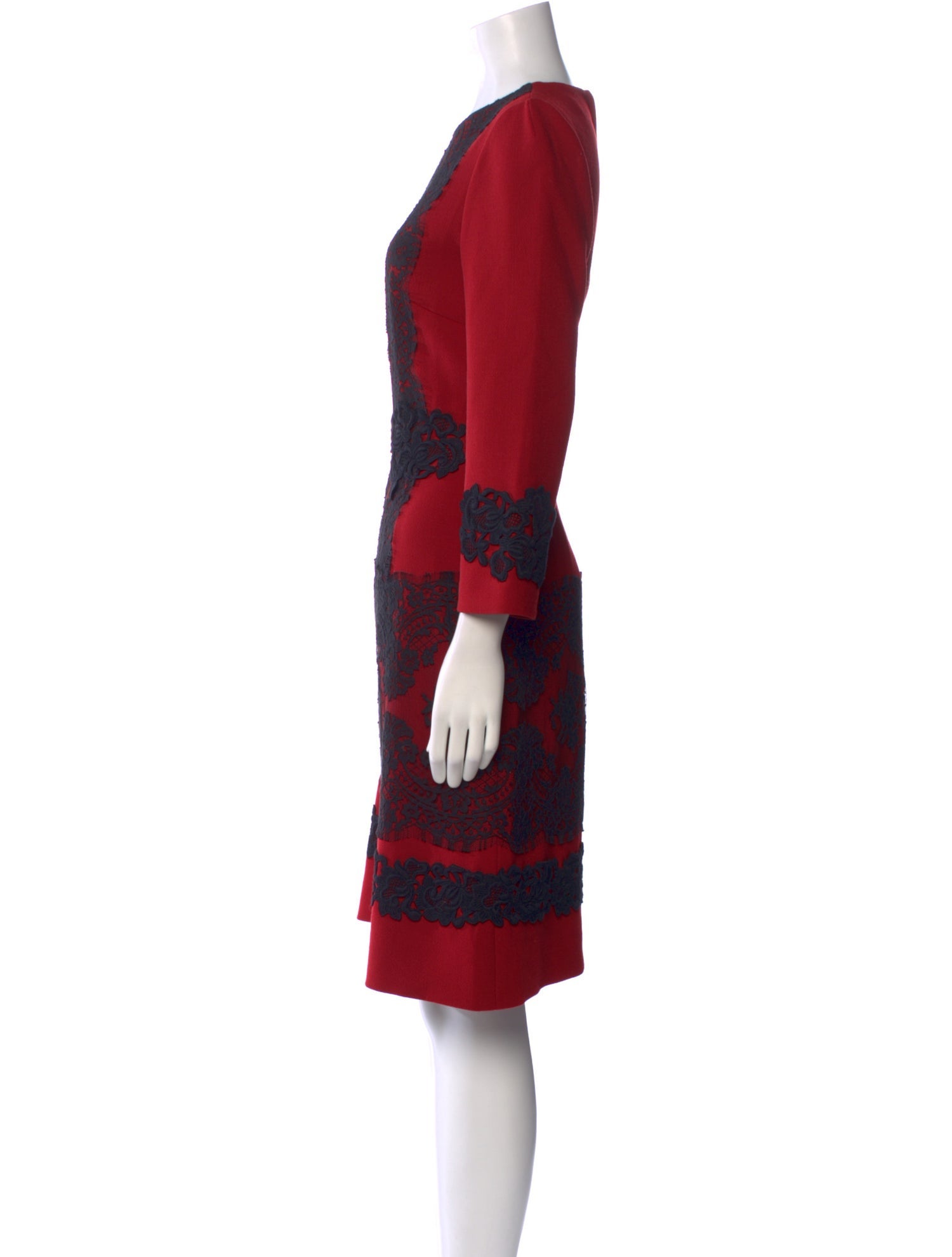 Dolce & Gabbana Virgin Wool Knee-Length Dress