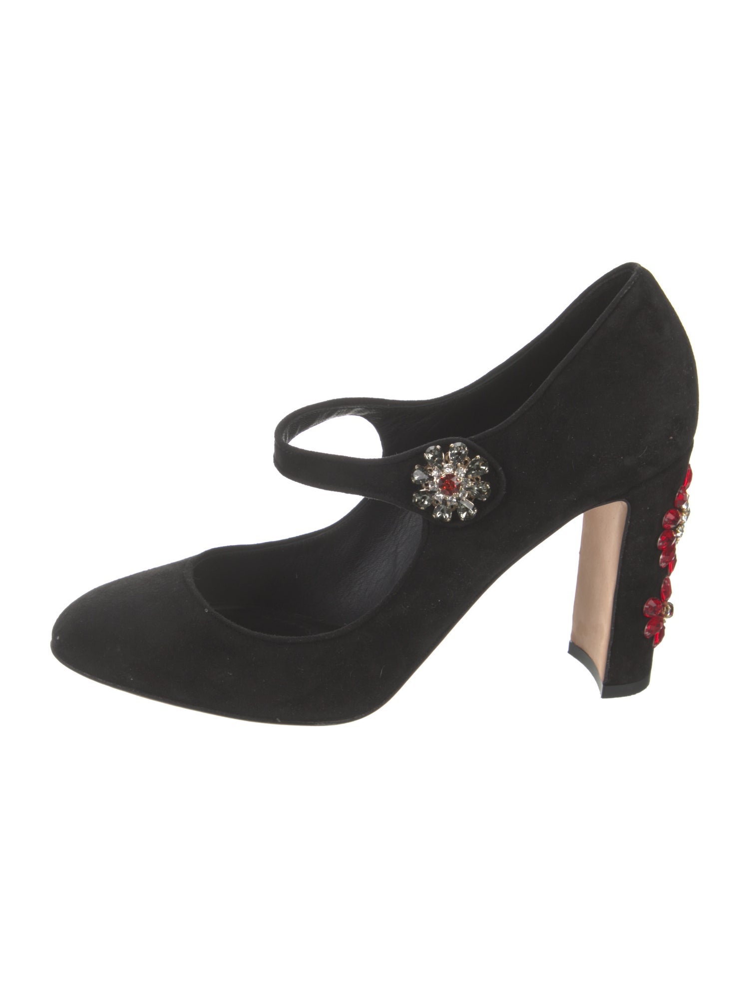 Dolce & Gabbana Suede Crystal Embellishments Pumps