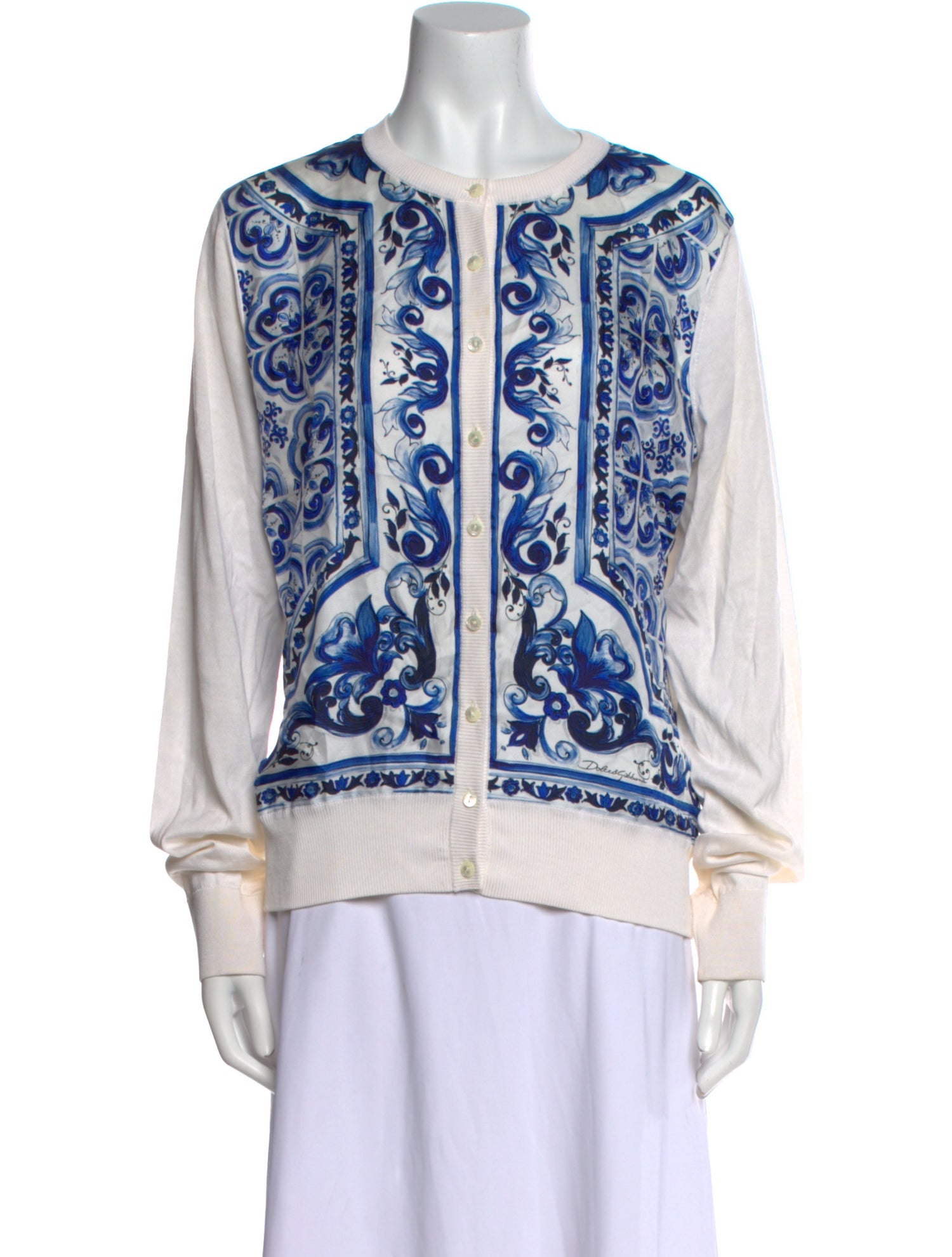 Dolce & Gabbana Silk Printed Sweater