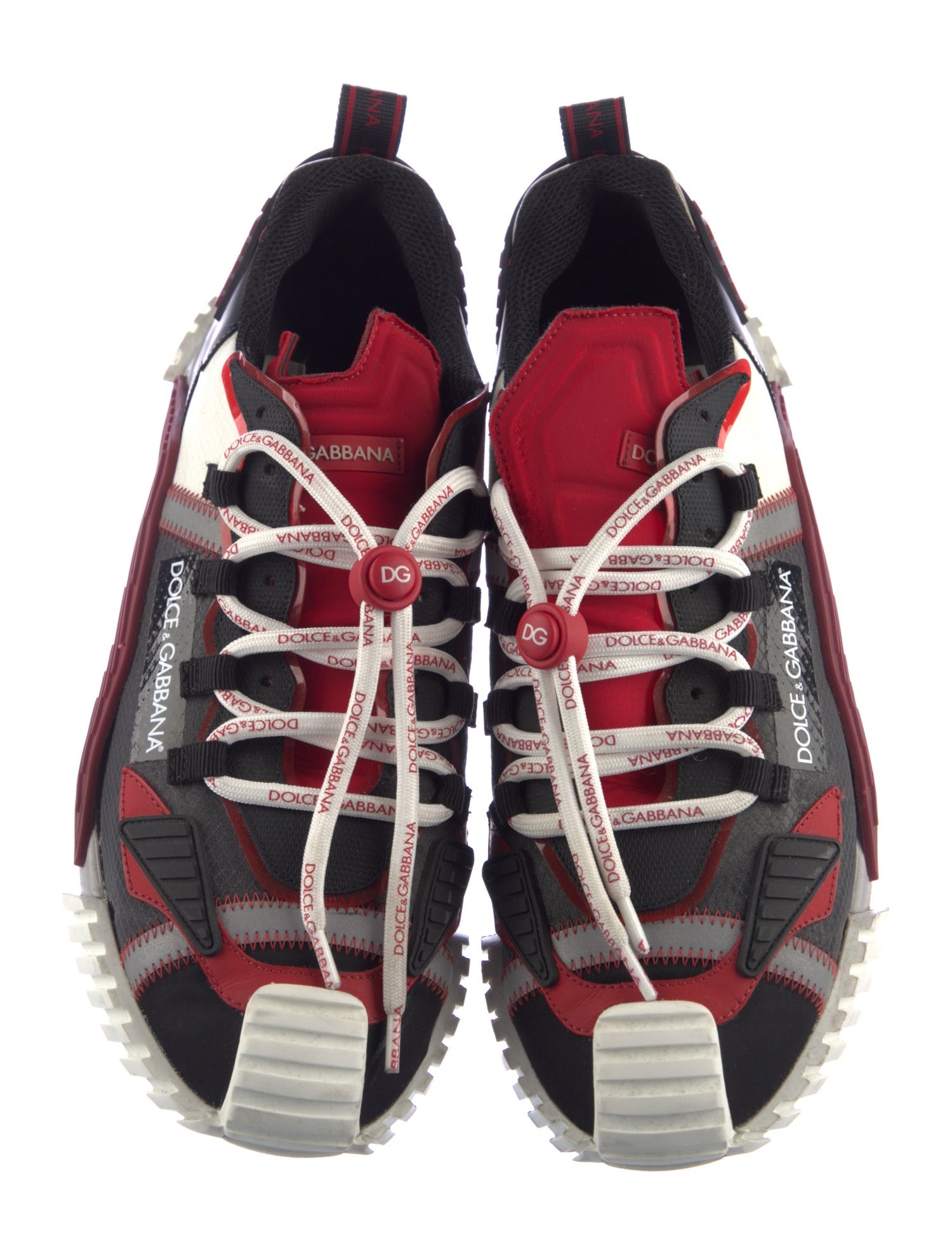 Dolce & Gabbana Leather Printed Athletic Sneakers