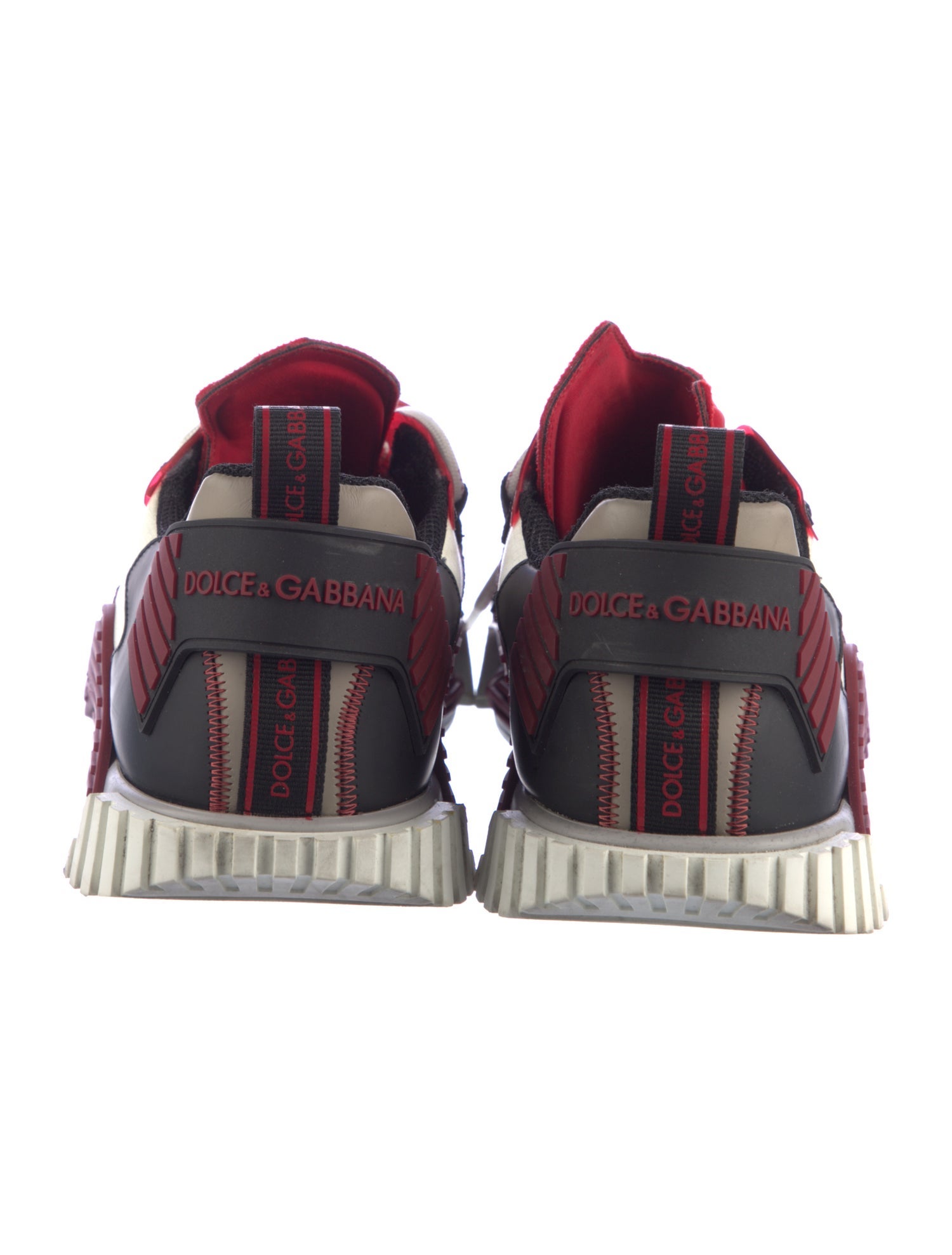 Dolce & Gabbana Leather Printed Athletic Sneakers