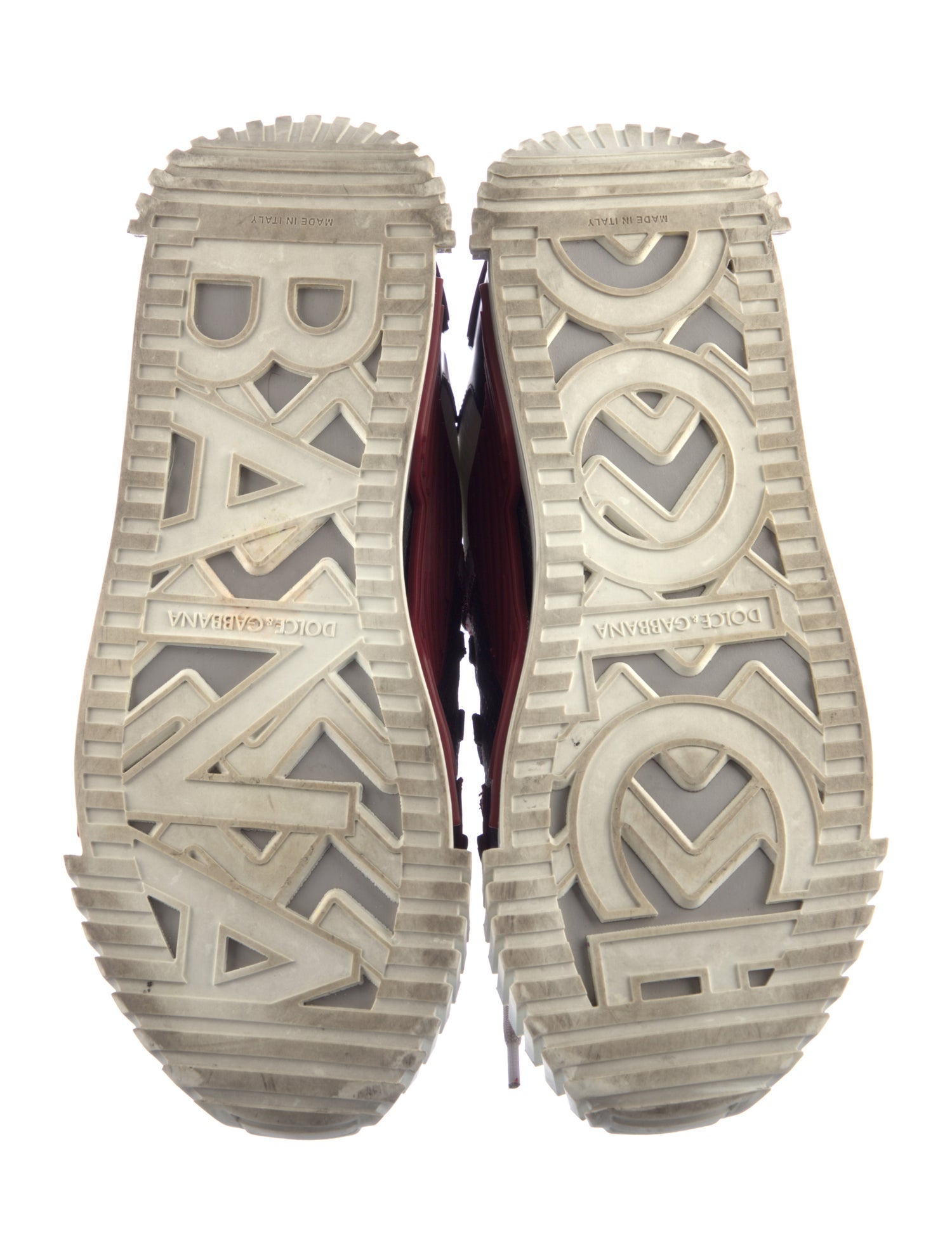 Dolce & Gabbana Leather Printed Athletic Sneakers