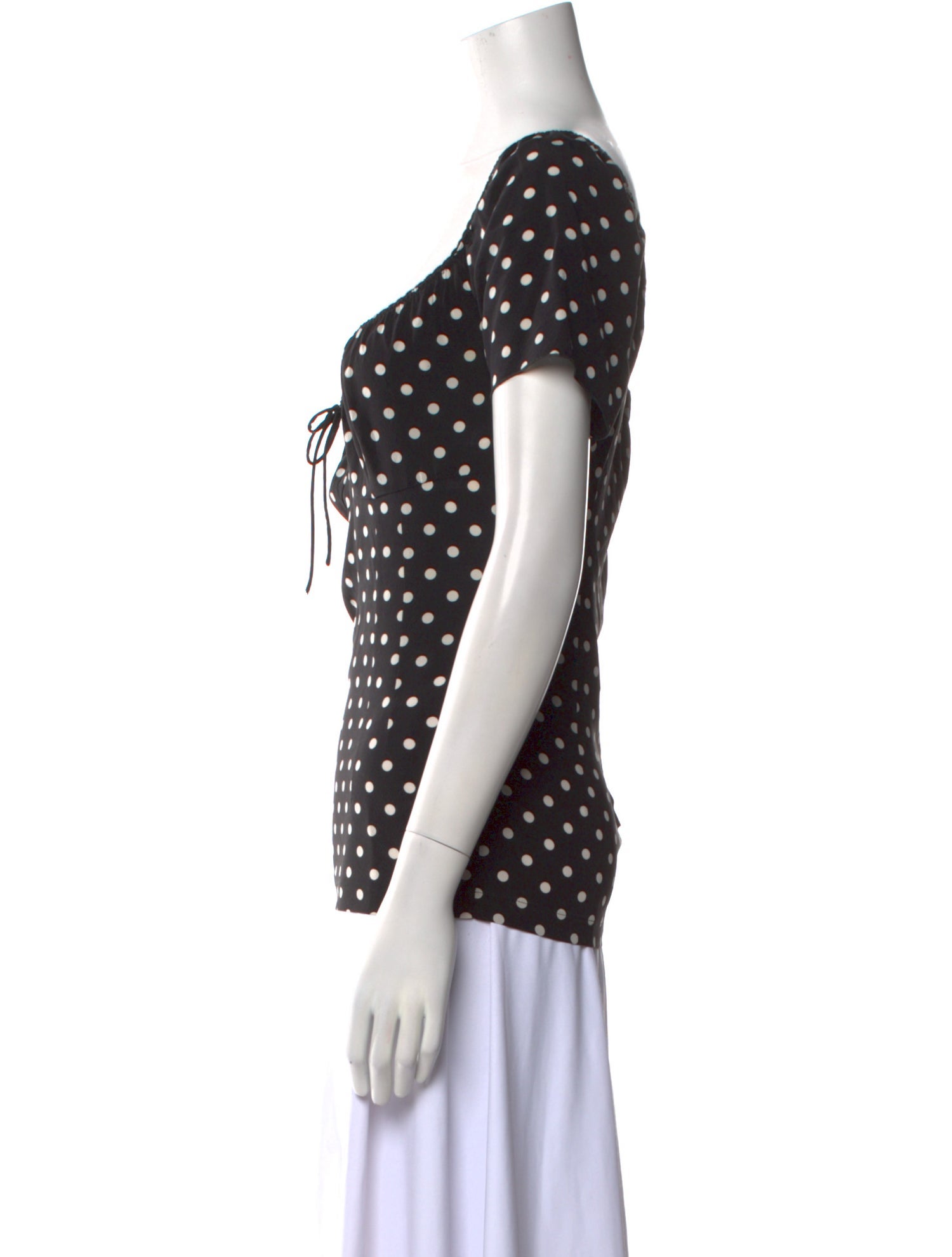 Dolce & Gabbana Silk Polka Dot Print Top
