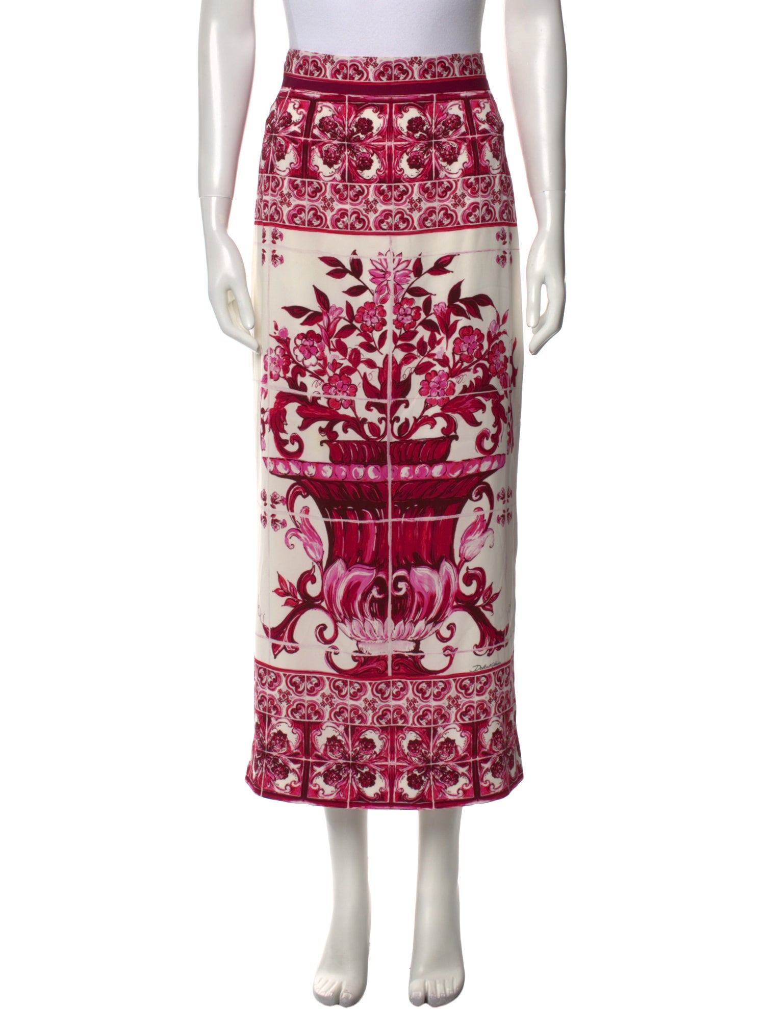 Dolce & Gabbana Silk Long Skirt