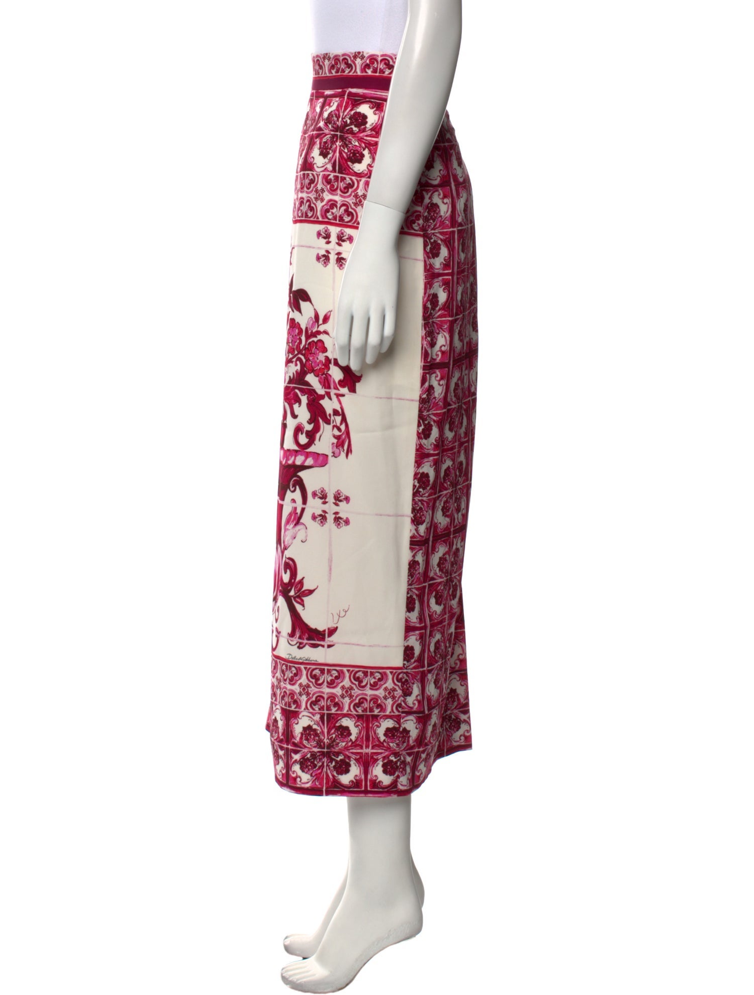 Dolce & Gabbana Silk Long Skirt