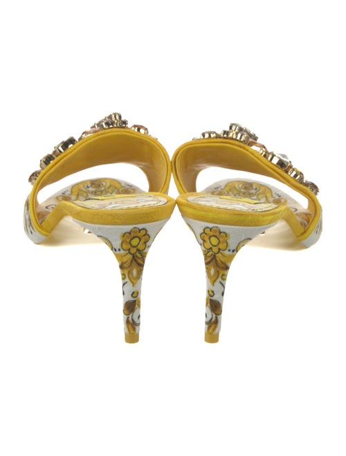 Dolce & Gabbana Leather Printed Slides