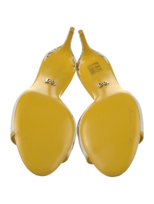 Dolce & Gabbana Leather Printed Slides