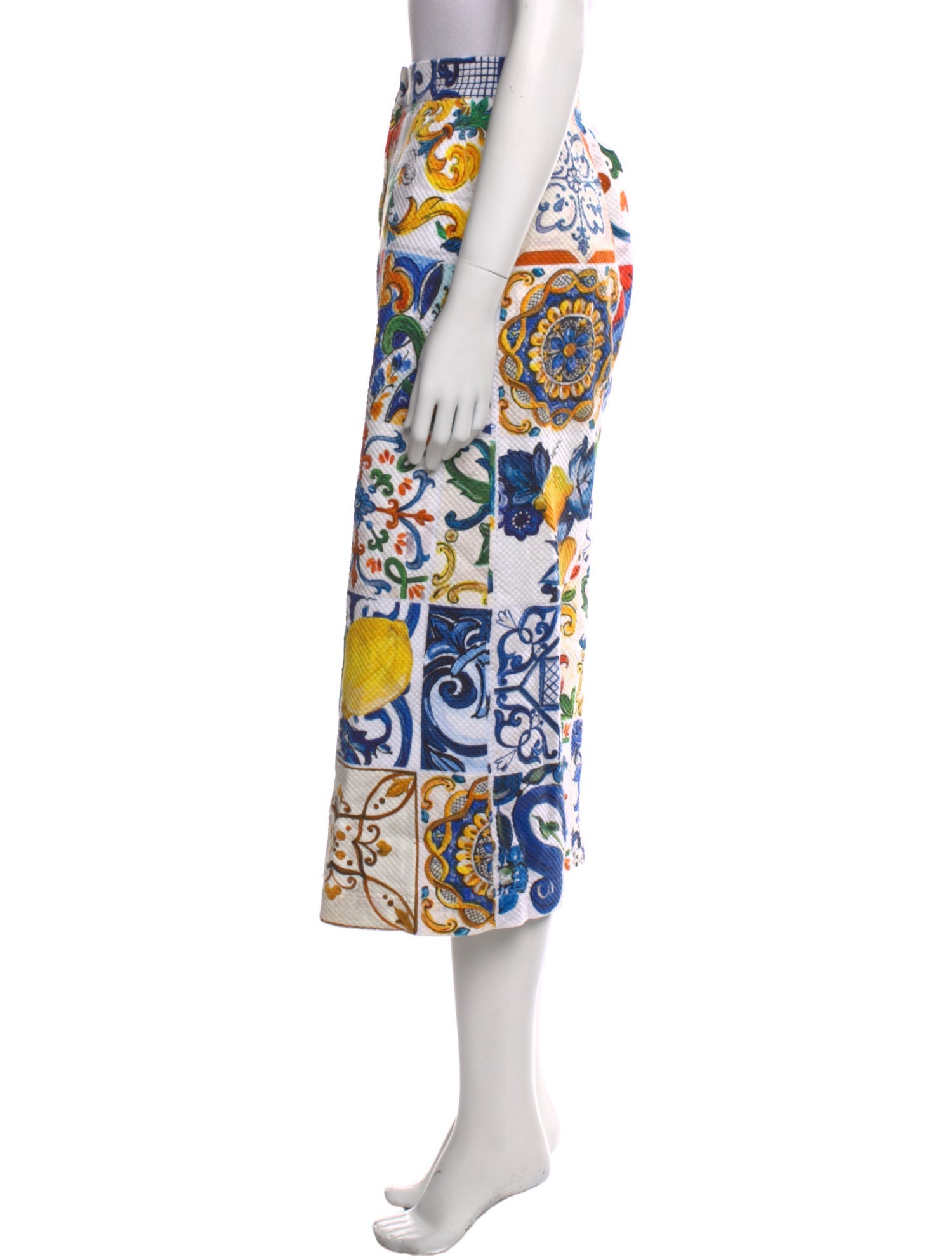 Dolce & Gabbana Printed Wide Leg Pants