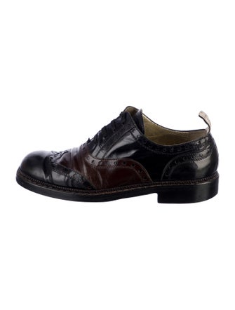 Dolce & Gabbana Leather Crystal Embellishments Oxfords