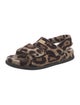 Dolce & Gabbana Terry Cloth Animal Print Slides