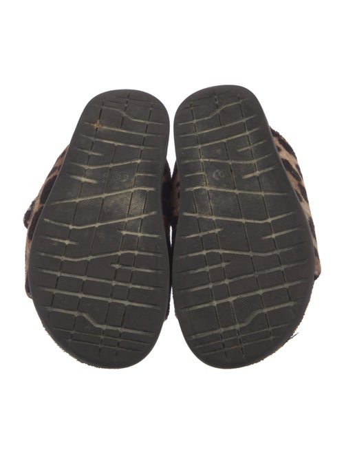 Dolce & Gabbana Terry Cloth Animal Print Slides