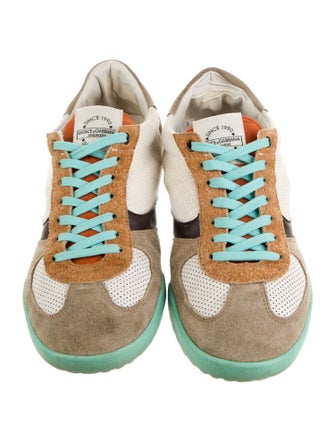 Dolce & Gabbana Suede Colorblock Pattern Sneakers