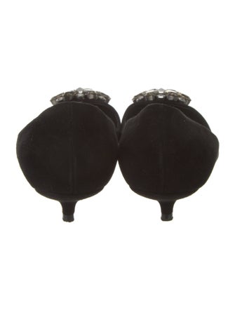 Dolce & Gabbana Suede Crystal Embellishments Flats