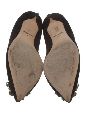 Dolce & Gabbana Suede Crystal Embellishments Flats