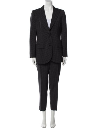 Dolce & Gabbana Virgin Wool Polka Dot Print Pantsuit