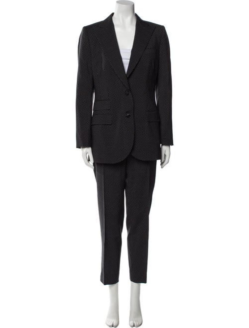 Dolce & Gabbana Virgin Wool Polka Dot Print Pantsuit