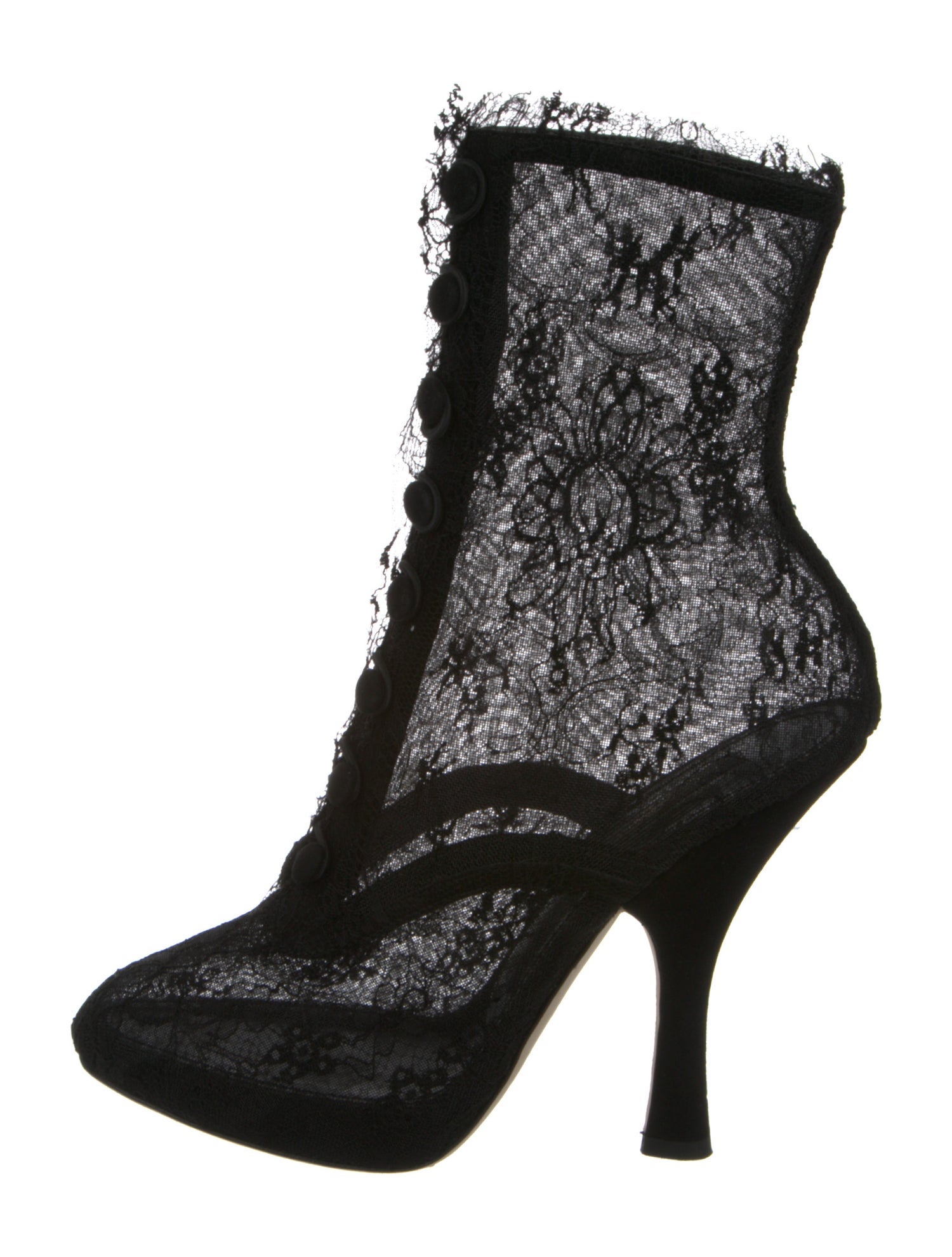 Dolce & Gabbana Lace Lace Pattern Lace-Up Boots