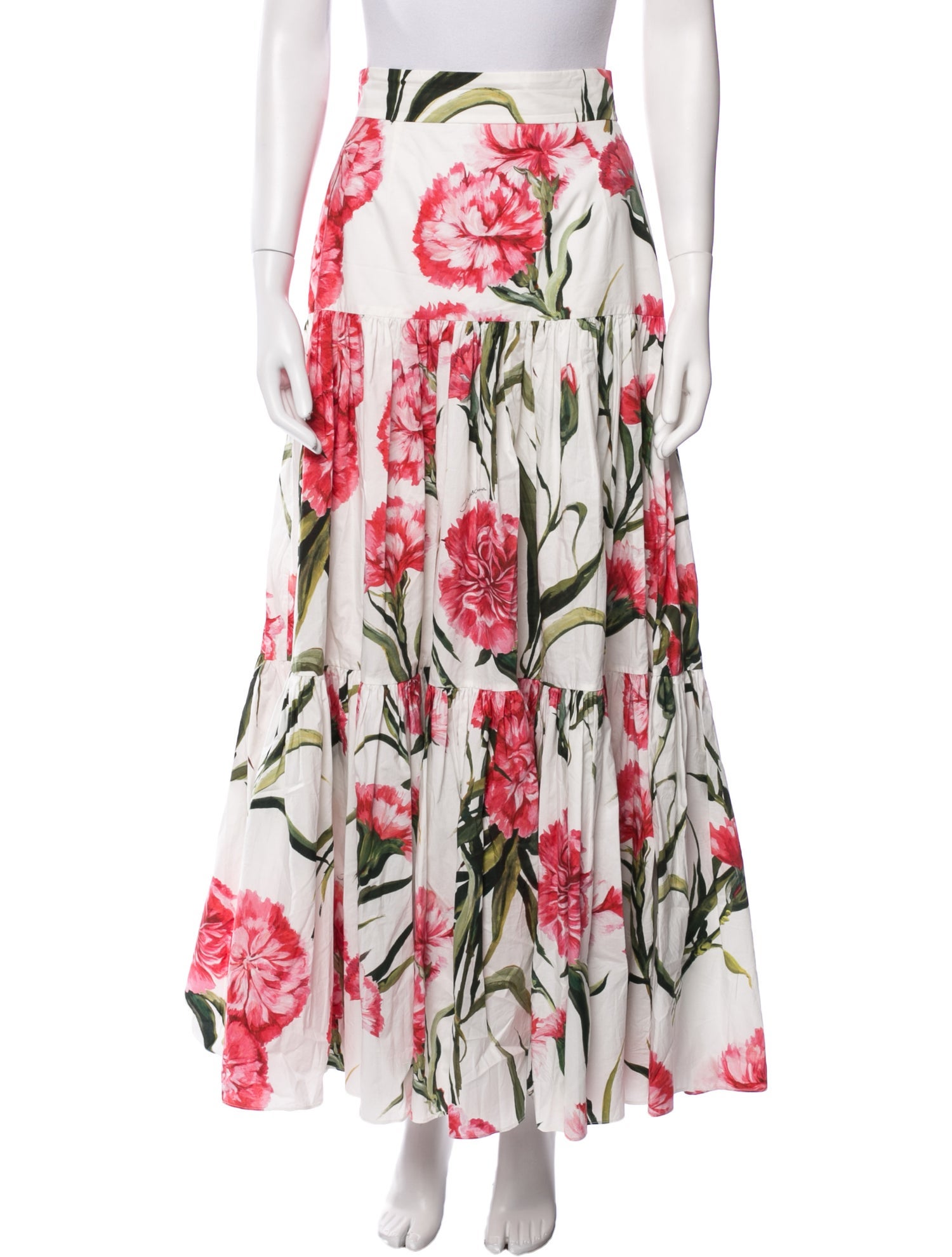 Dolce & Gabbana Floral Print Midi Length Skirt