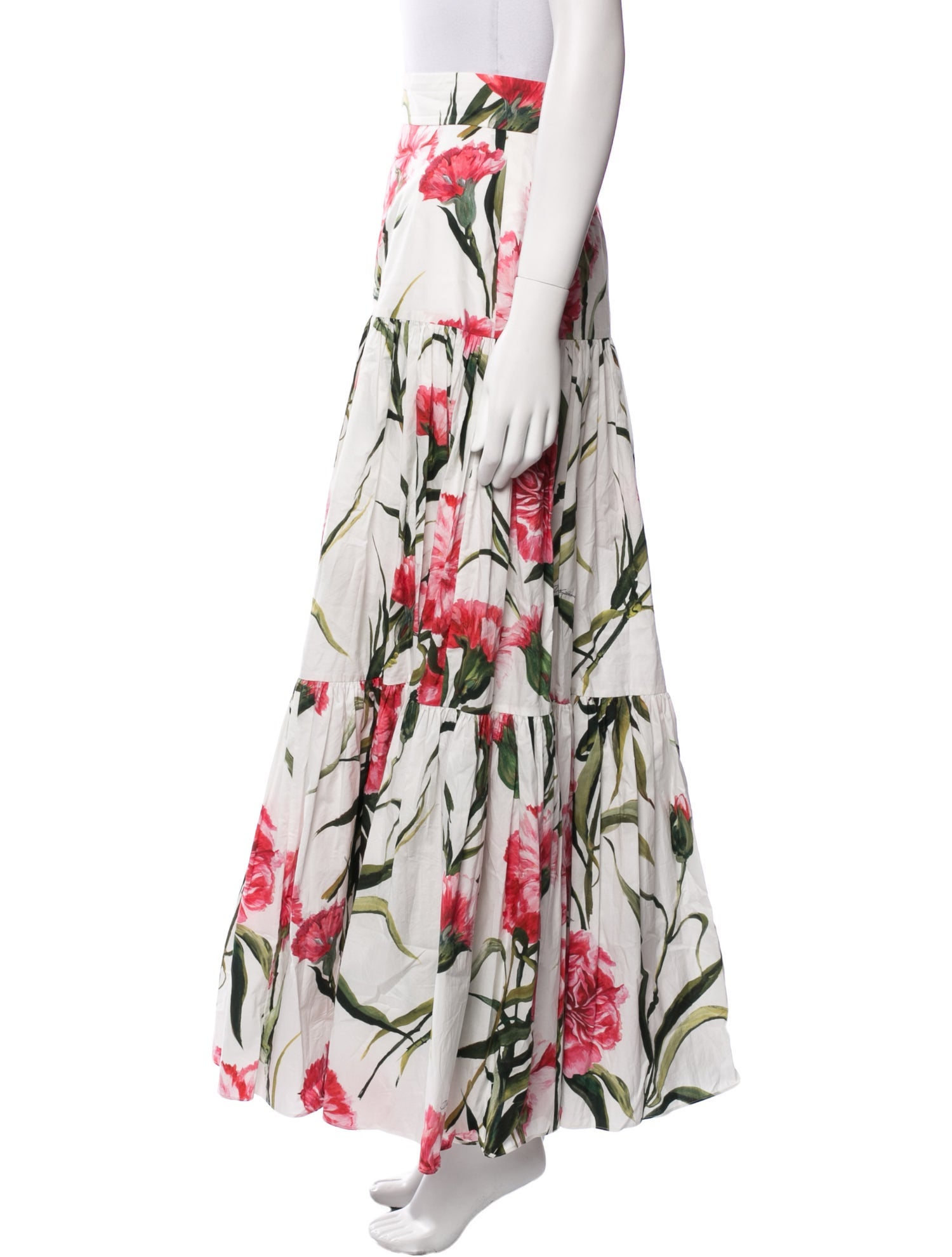 Dolce & Gabbana Floral Print Midi Length Skirt