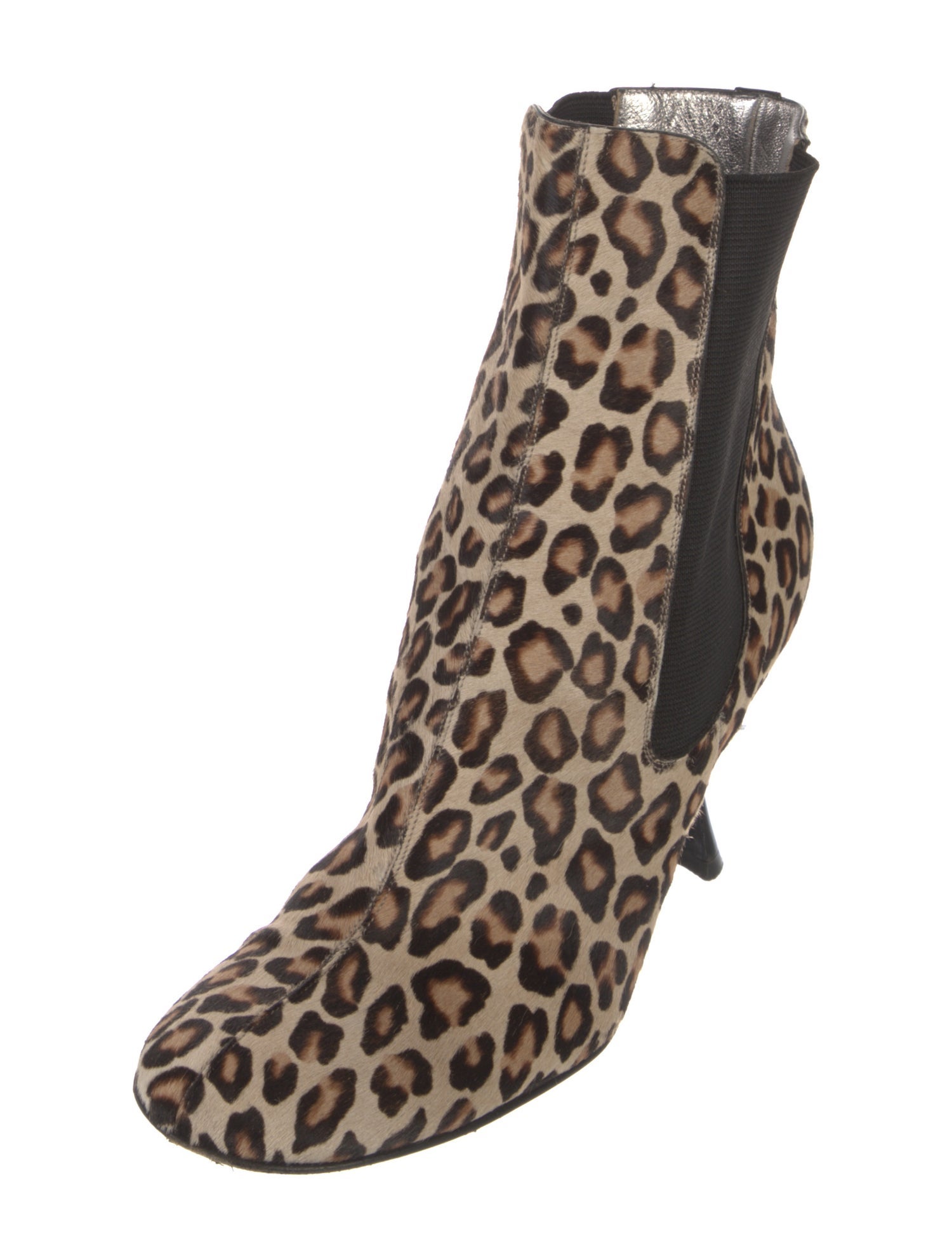 Dolce & Gabbana Ponyhair Animal Print Chelsea Boots