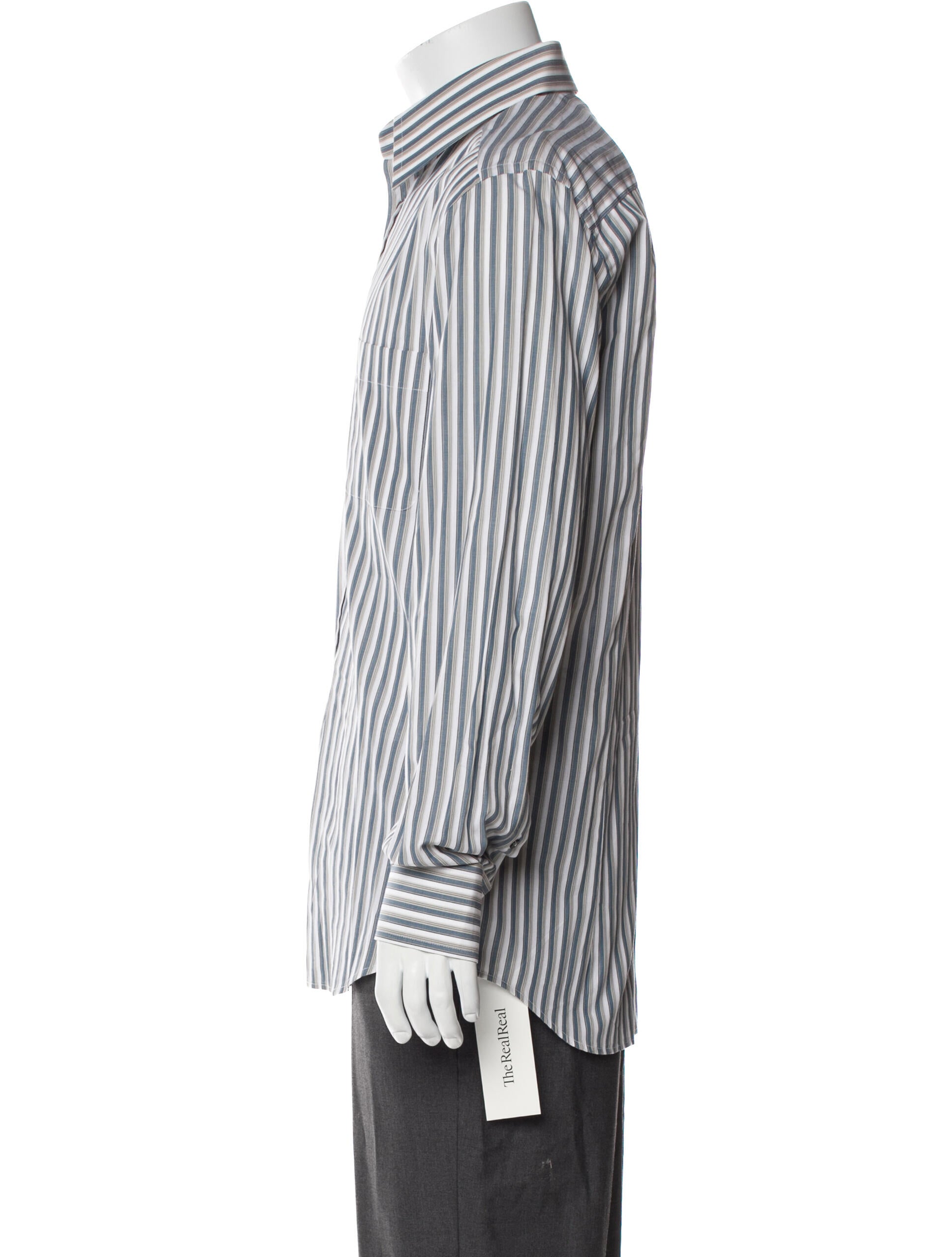 Dolce & Gabbana Striped Long Sleeve Dress Shirt