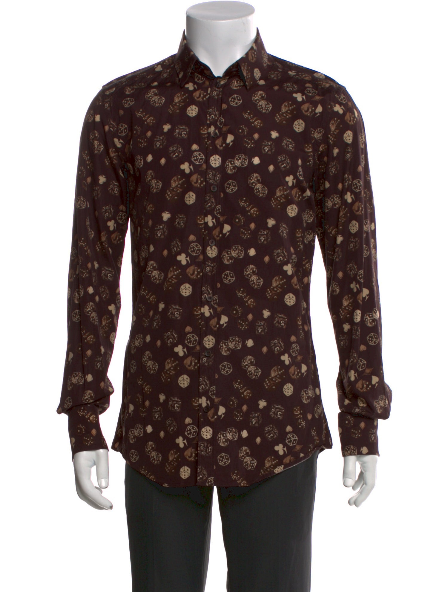 Dolce & Gabbana Printed Long Sleeve Dress Shirt