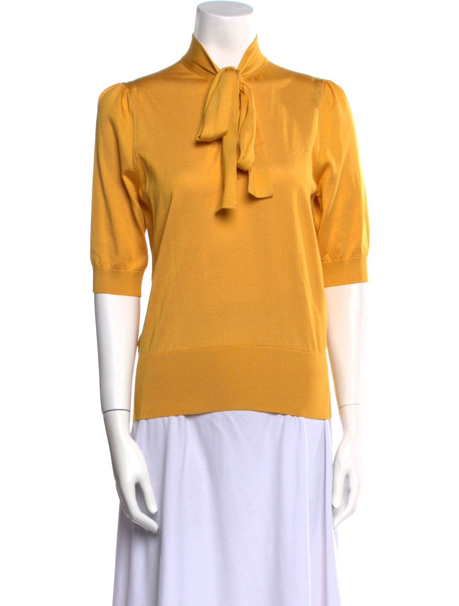 Dolce & Gabbana Silk Tie Neck Polo w/ Tags