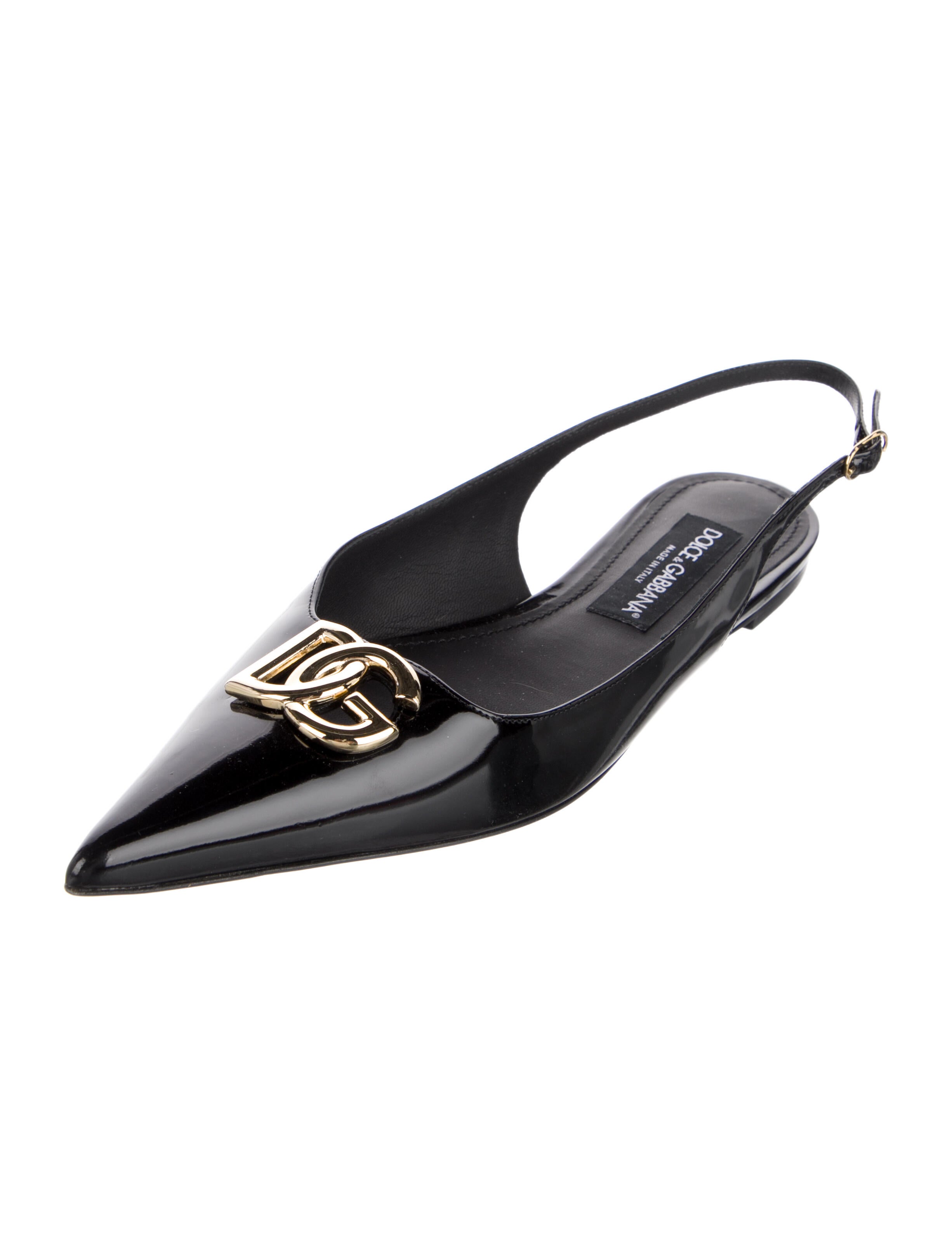 Dolce & Gabbana Patent Leather Slingback Flats