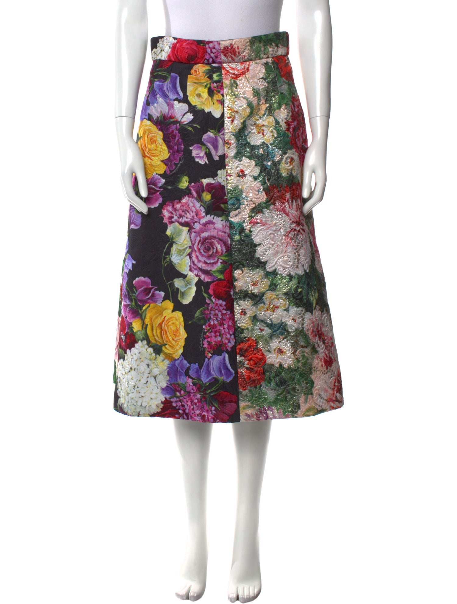Dolce & Gabbana Floral Print Knee-Length Skirt