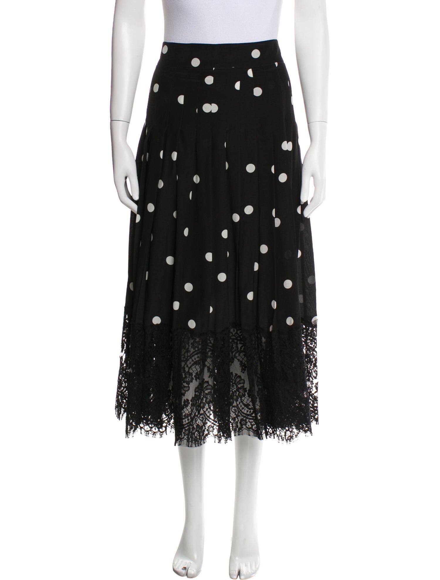 Dolce & Gabbana Silk Midi Length Skirt