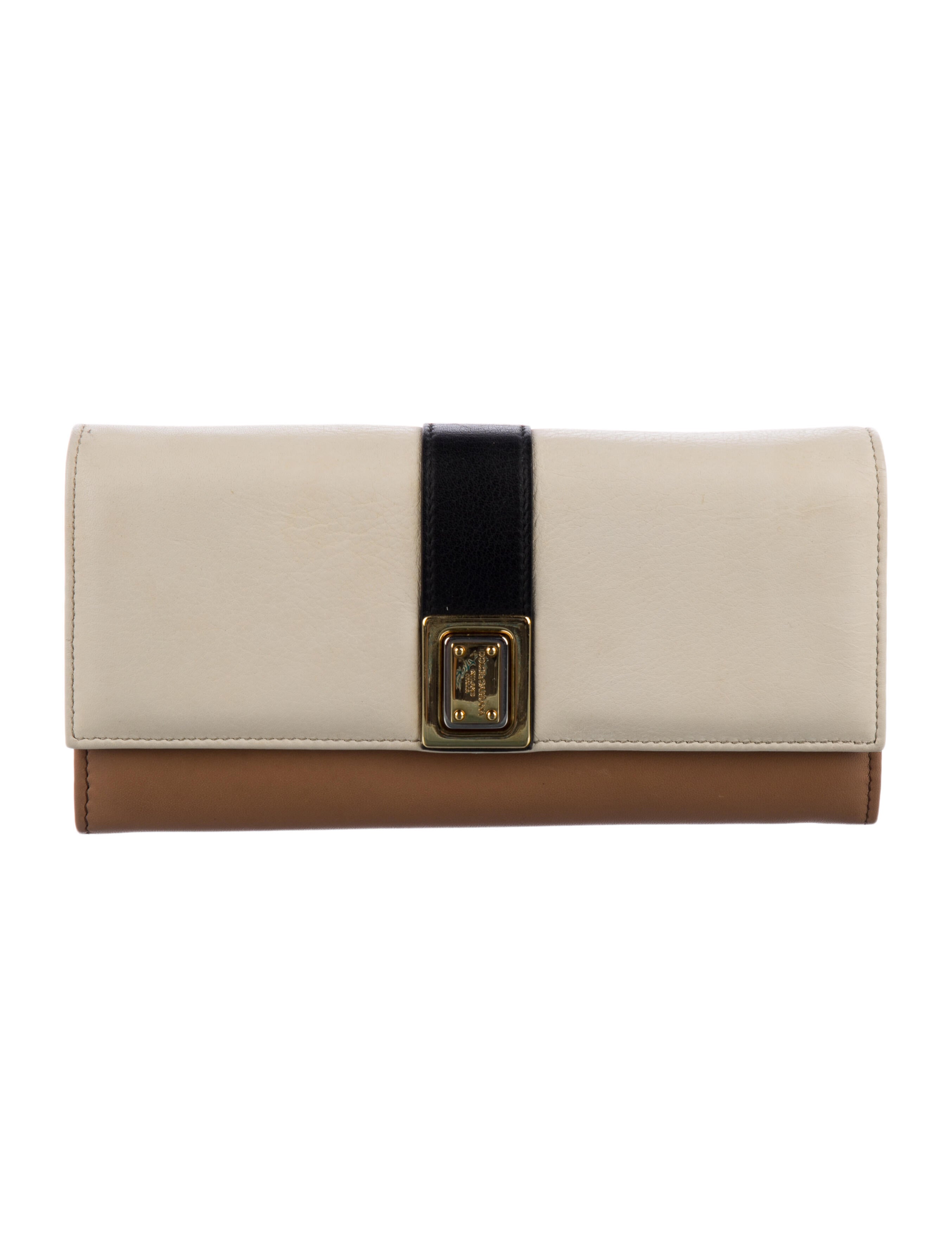 Dolce & Gabbana Leather Colorblock Pattern Continental Wallet