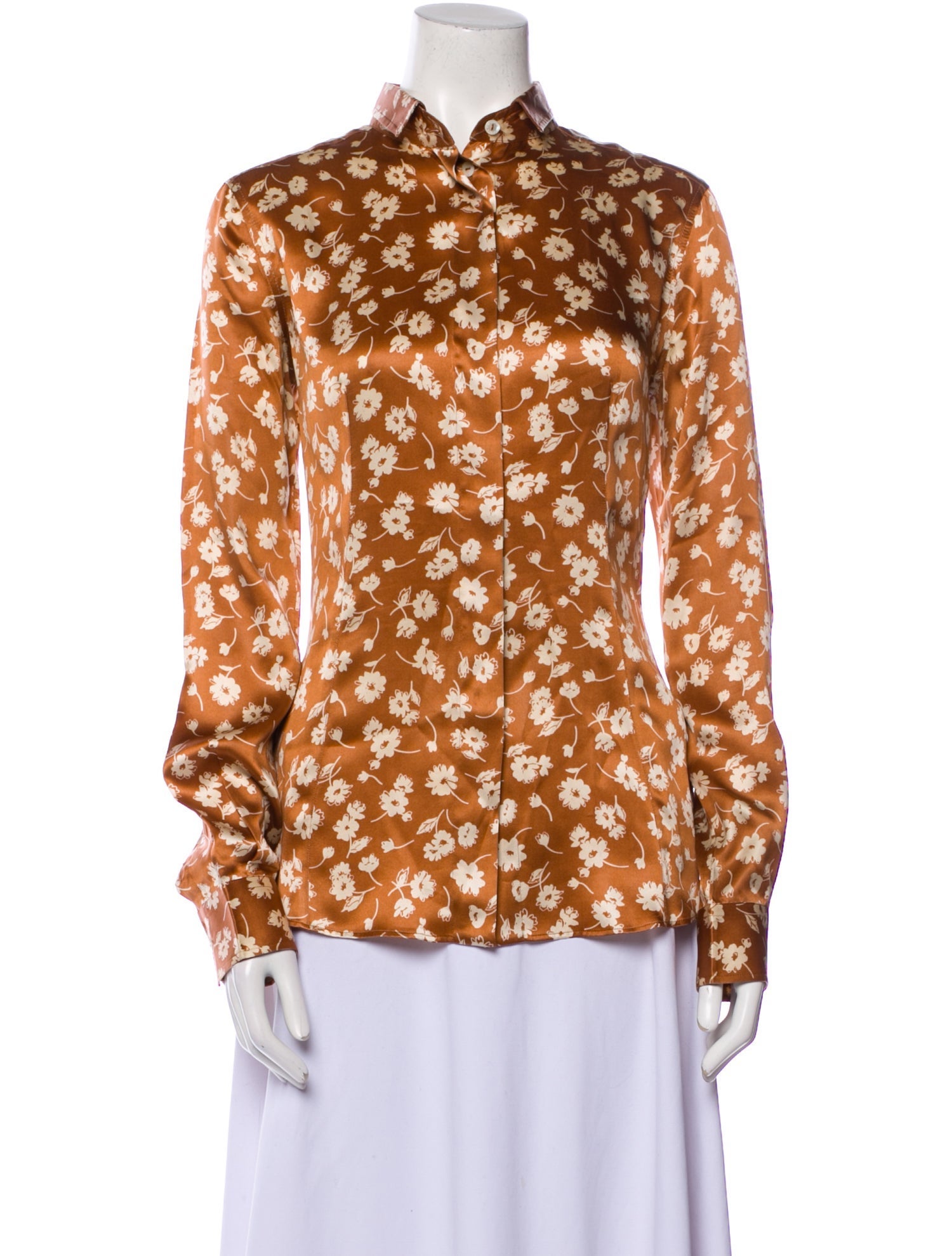Dolce & Gabbana Silk Printed Button-Up Top