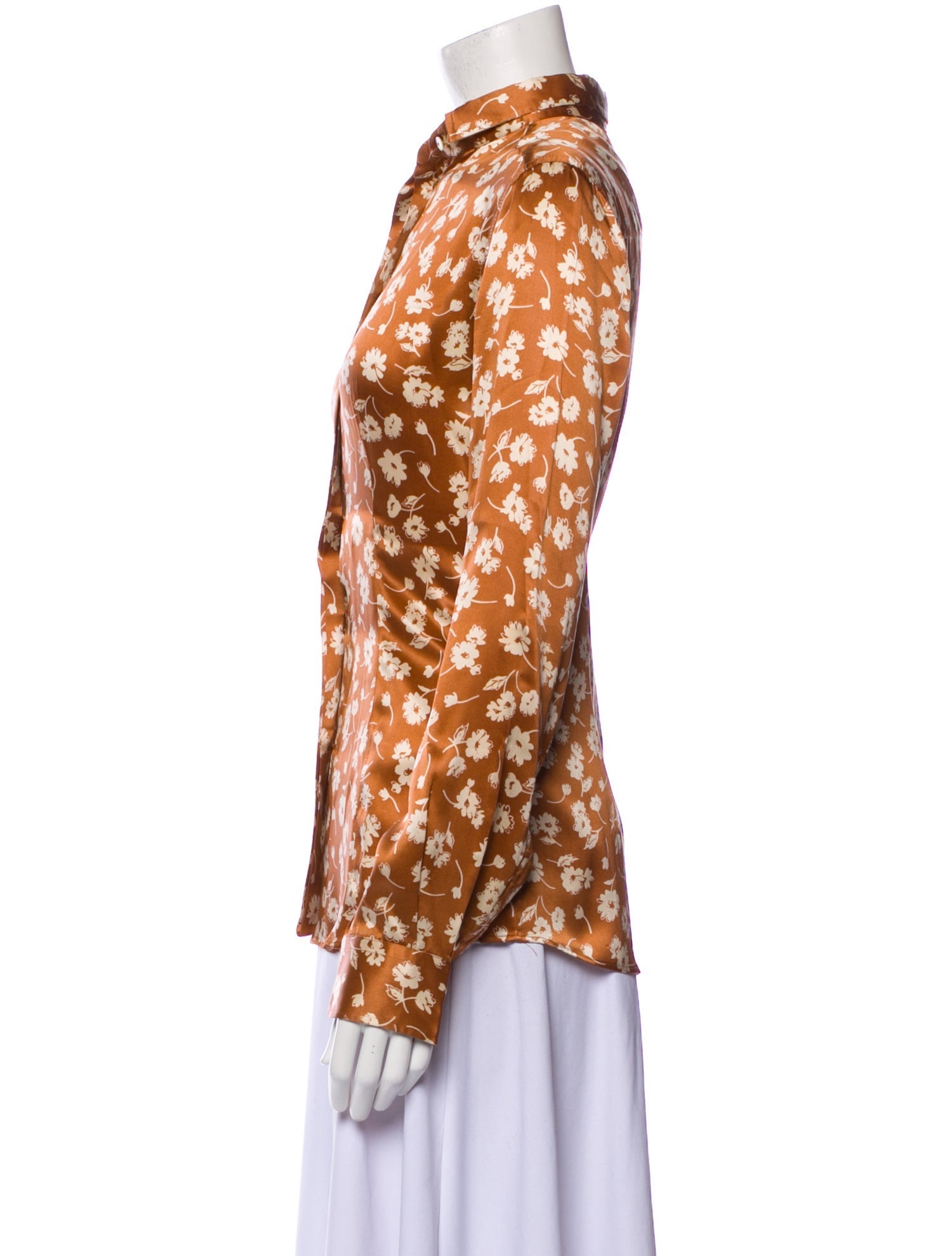 Dolce & Gabbana Silk Printed Button-Up Top