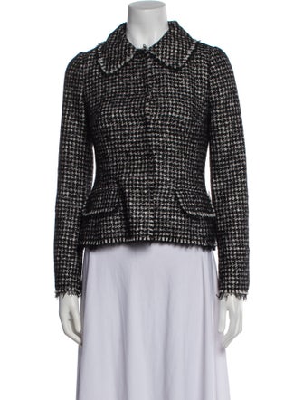 Dolce & Gabbana Virgin Wool Tweed Pattern Blazer