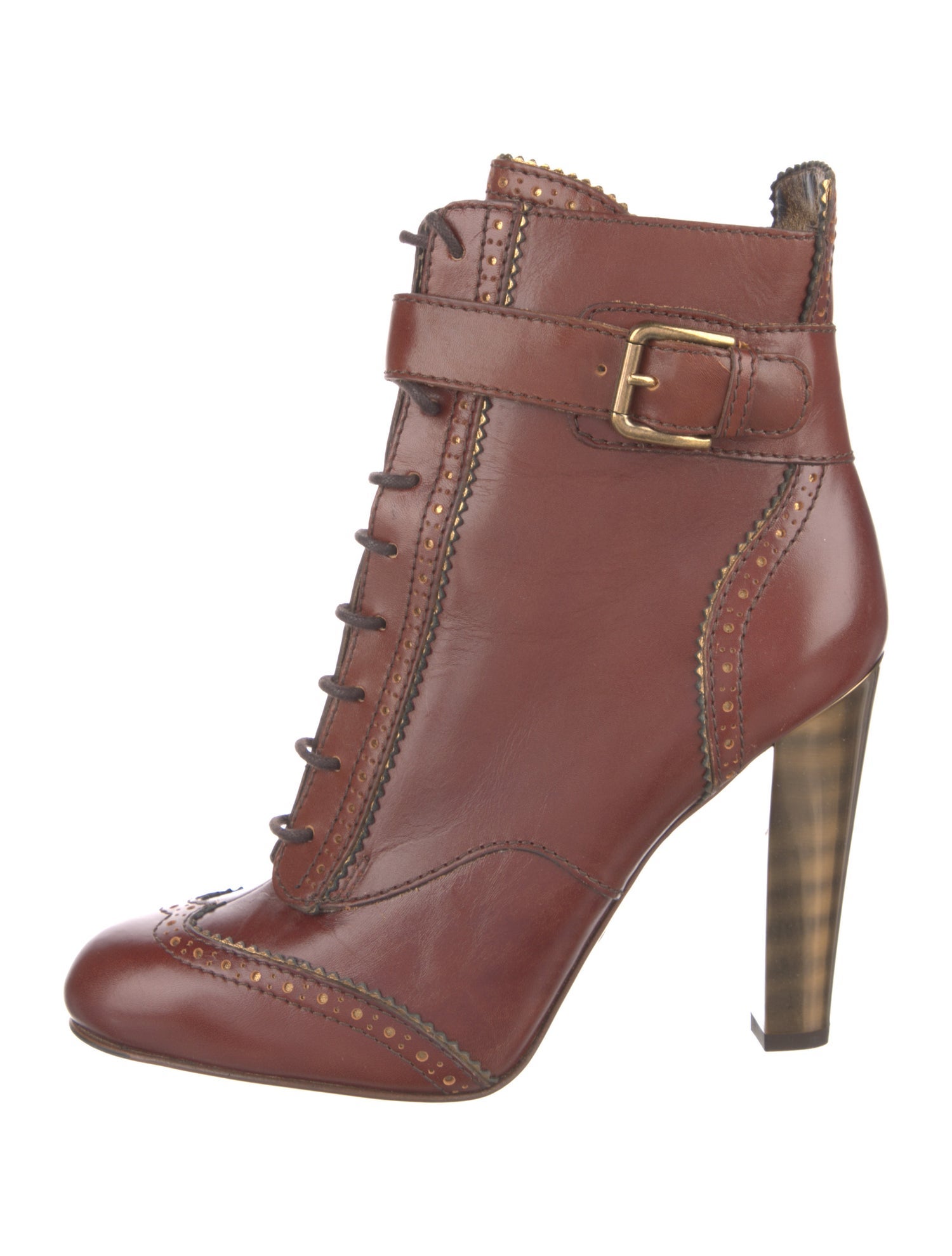 Dolce & Gabbana Leather Lace-Up Boots