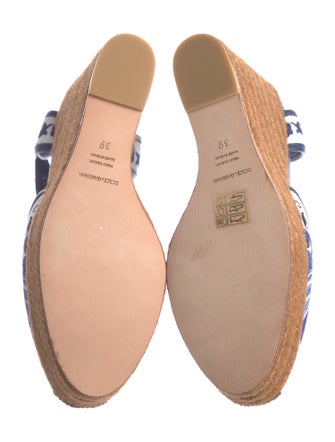 Dolce & Gabbana Canvas Printed Slingback Pumps