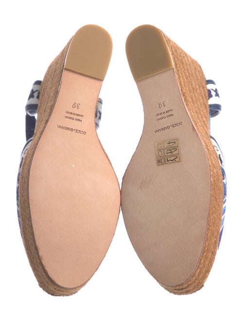 Dolce & Gabbana Canvas Printed Slingback Pumps