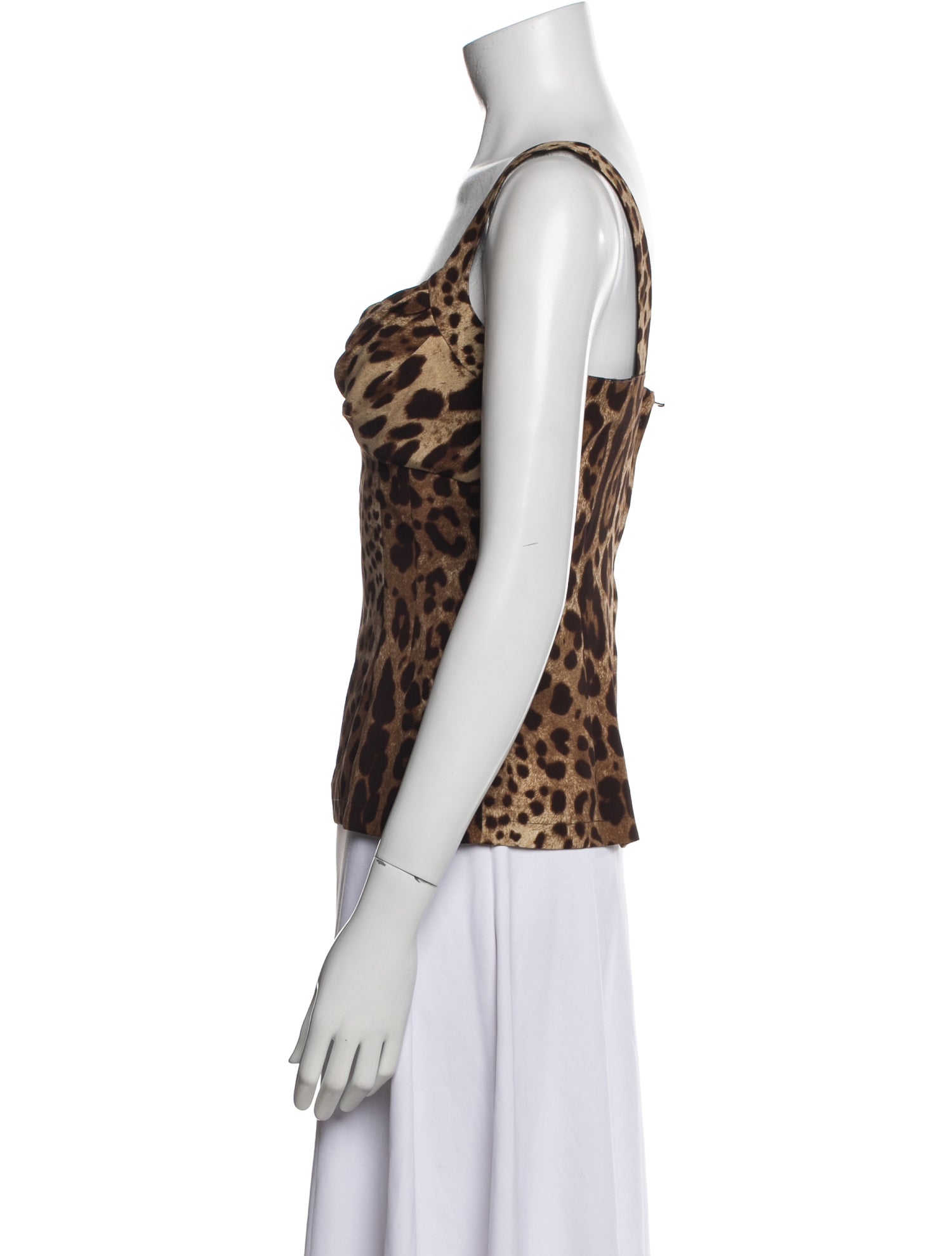 Dolce & Gabbana Silk Animal Print Top