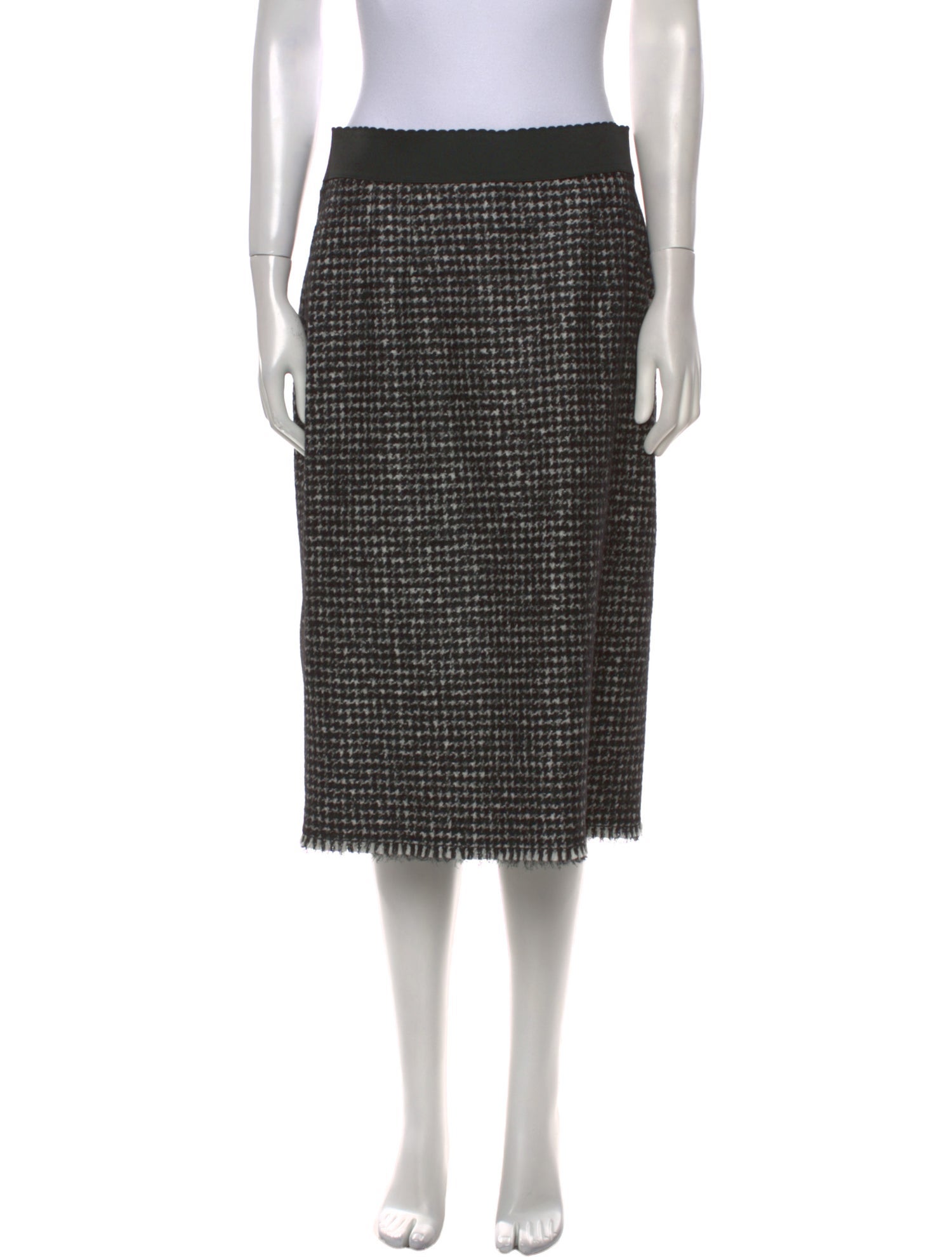 Dolce & Gabbana Tweed Pattern Knee-Length Skirt