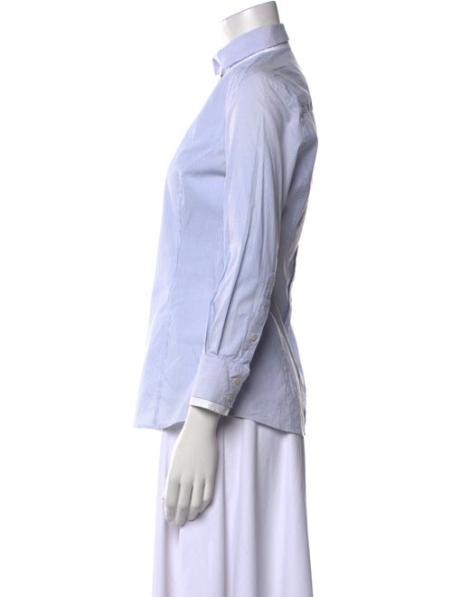 Dolce & Gabbana Striped Long Sleeve Button-Up Top