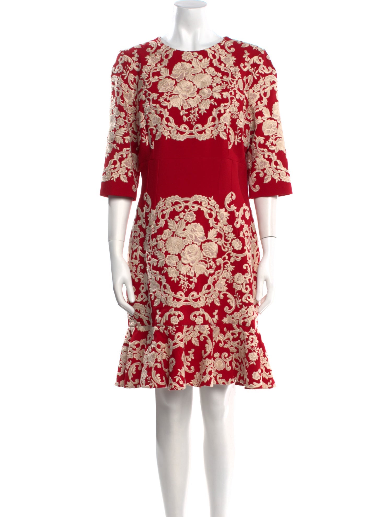Dolce & Gabbana Floral Print Knee-Length Dress