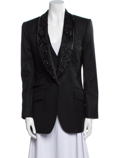 Dolce & Gabbana Virgin Wool Striped Jacket