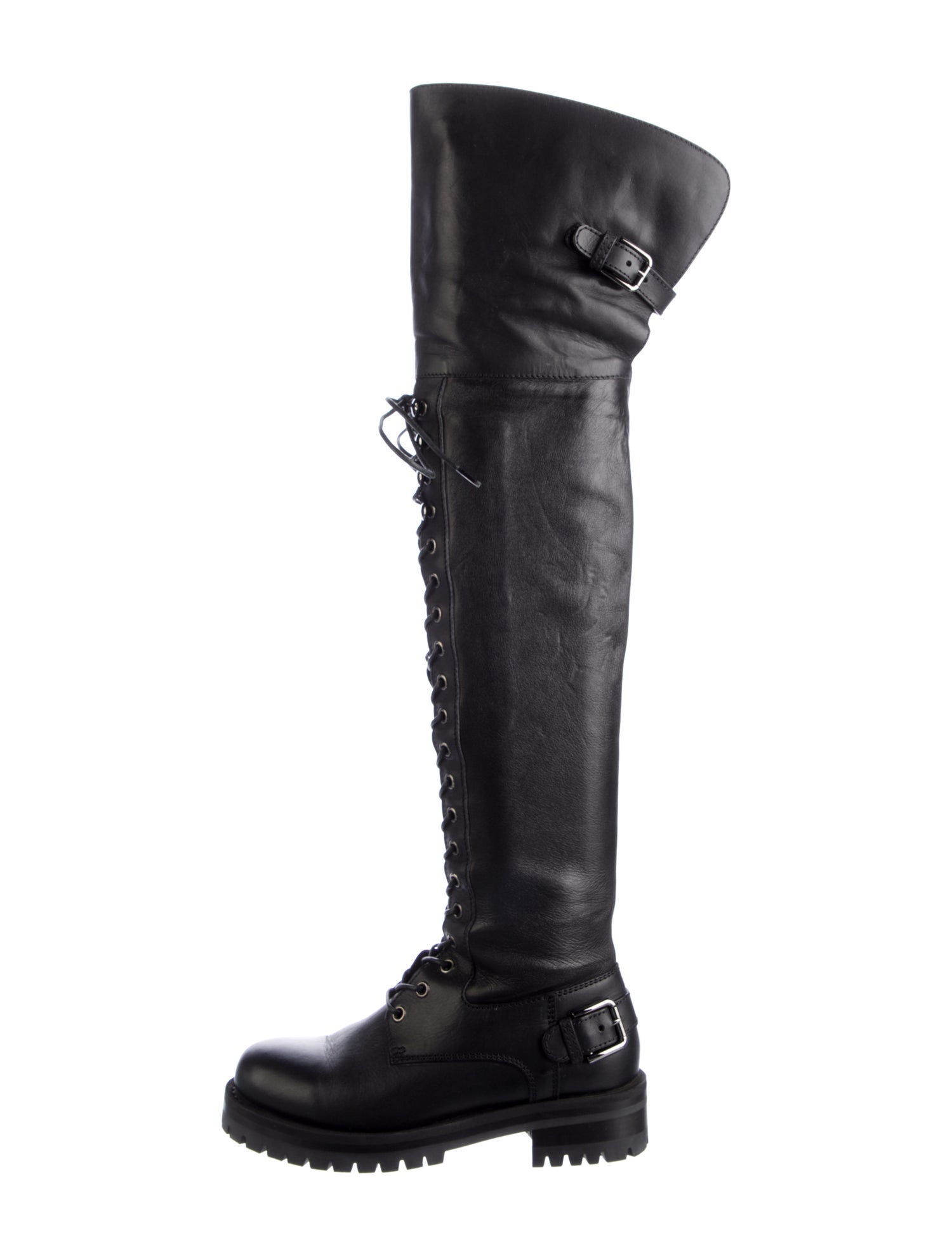 Dolce & Gabbana Leather Combat Boots