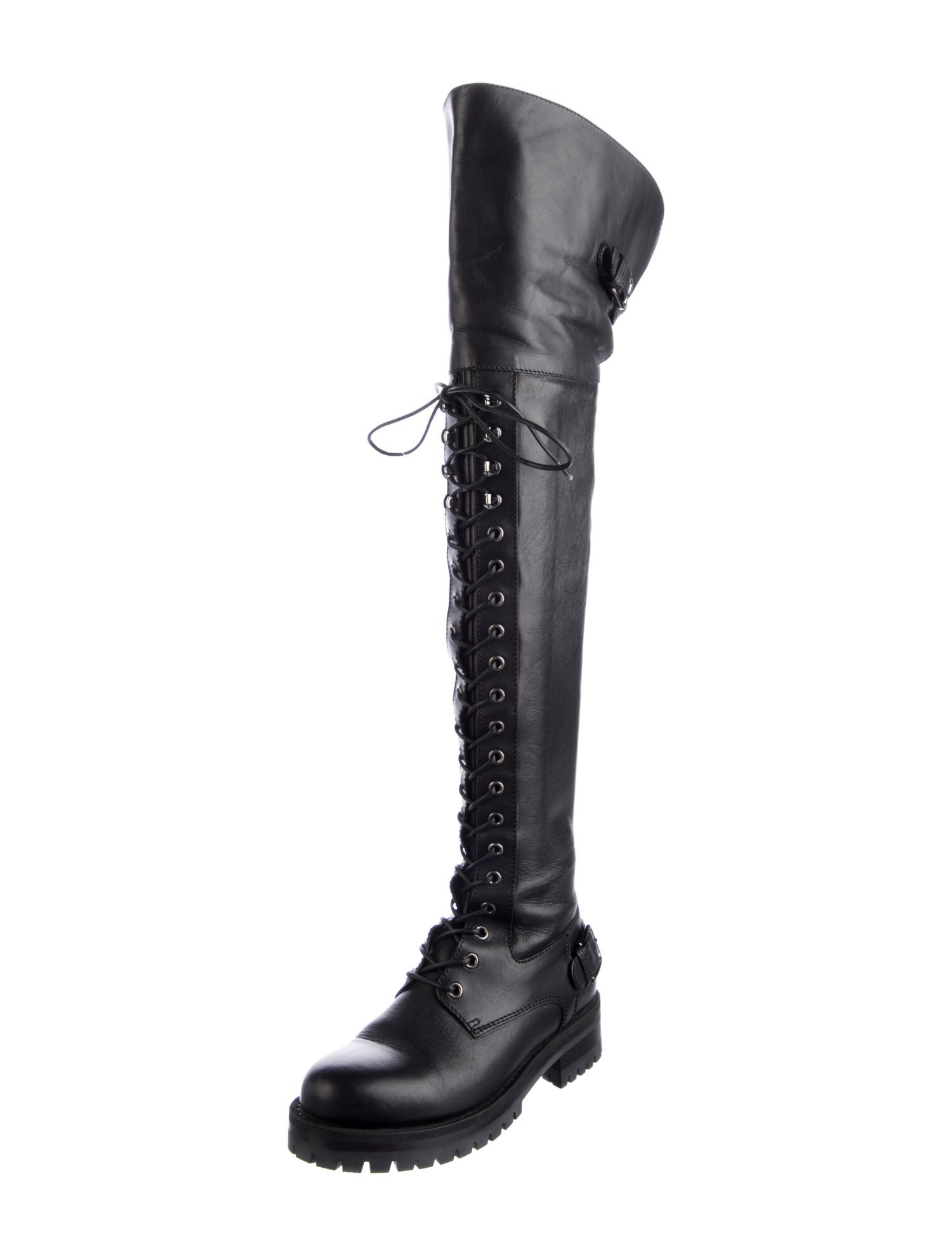 Dolce & Gabbana Leather Combat Boots