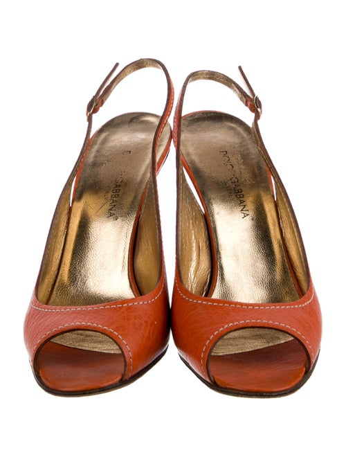 Dolce & Gabbana Leather Slingback Pumps