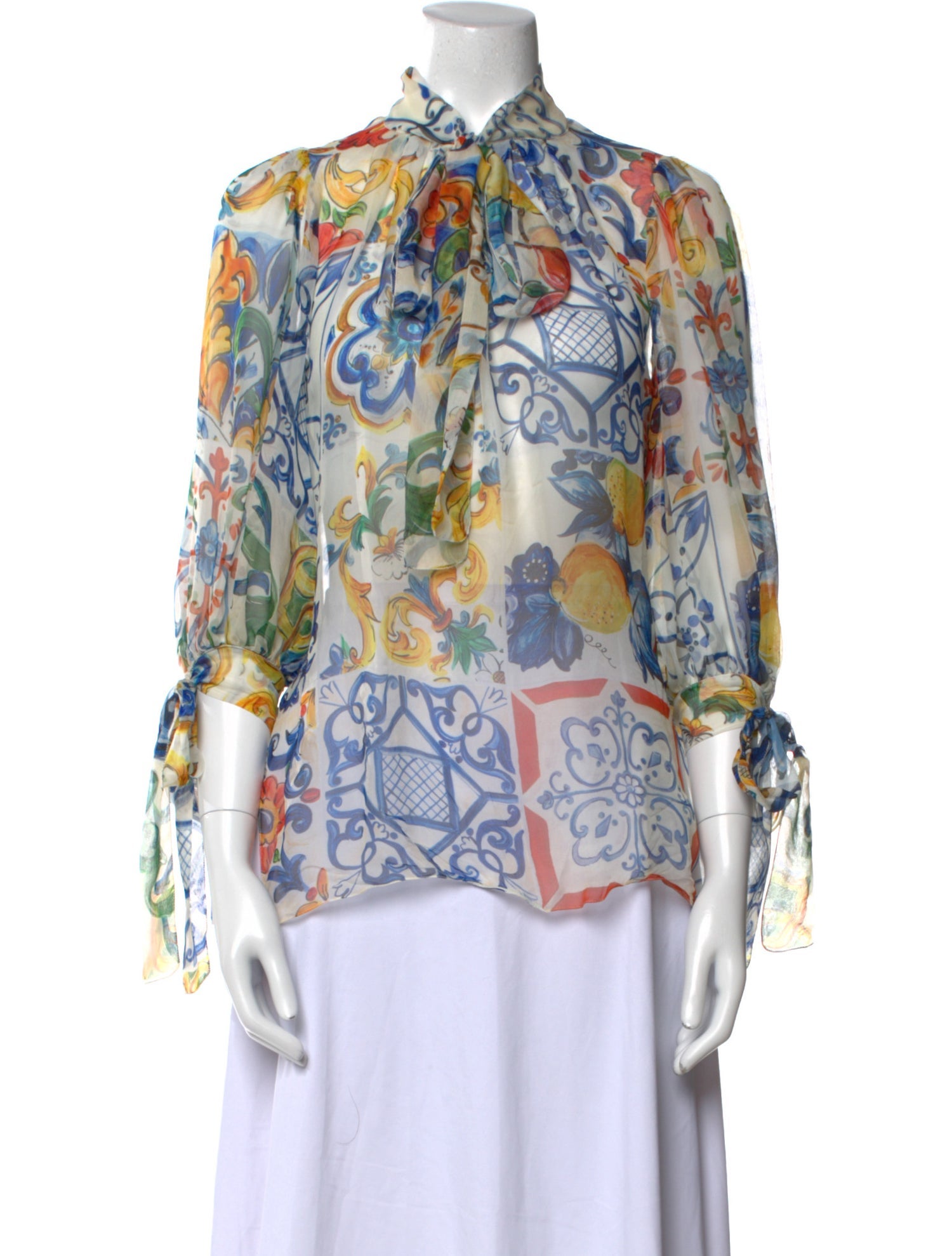 Dolce & Gabbana Silk Printed Blouse