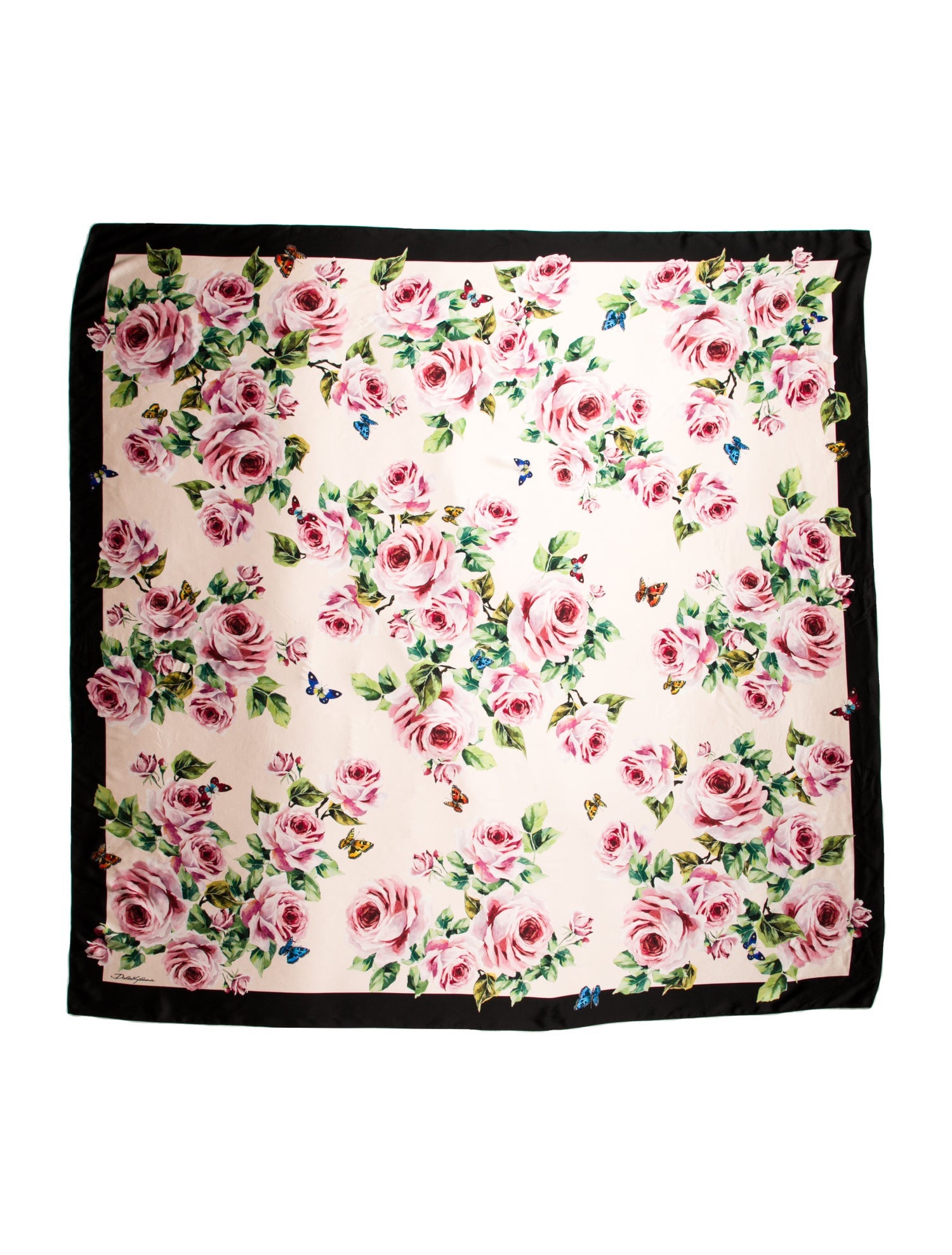 Dolce & Gabbana Silk Floral Print Scarf
